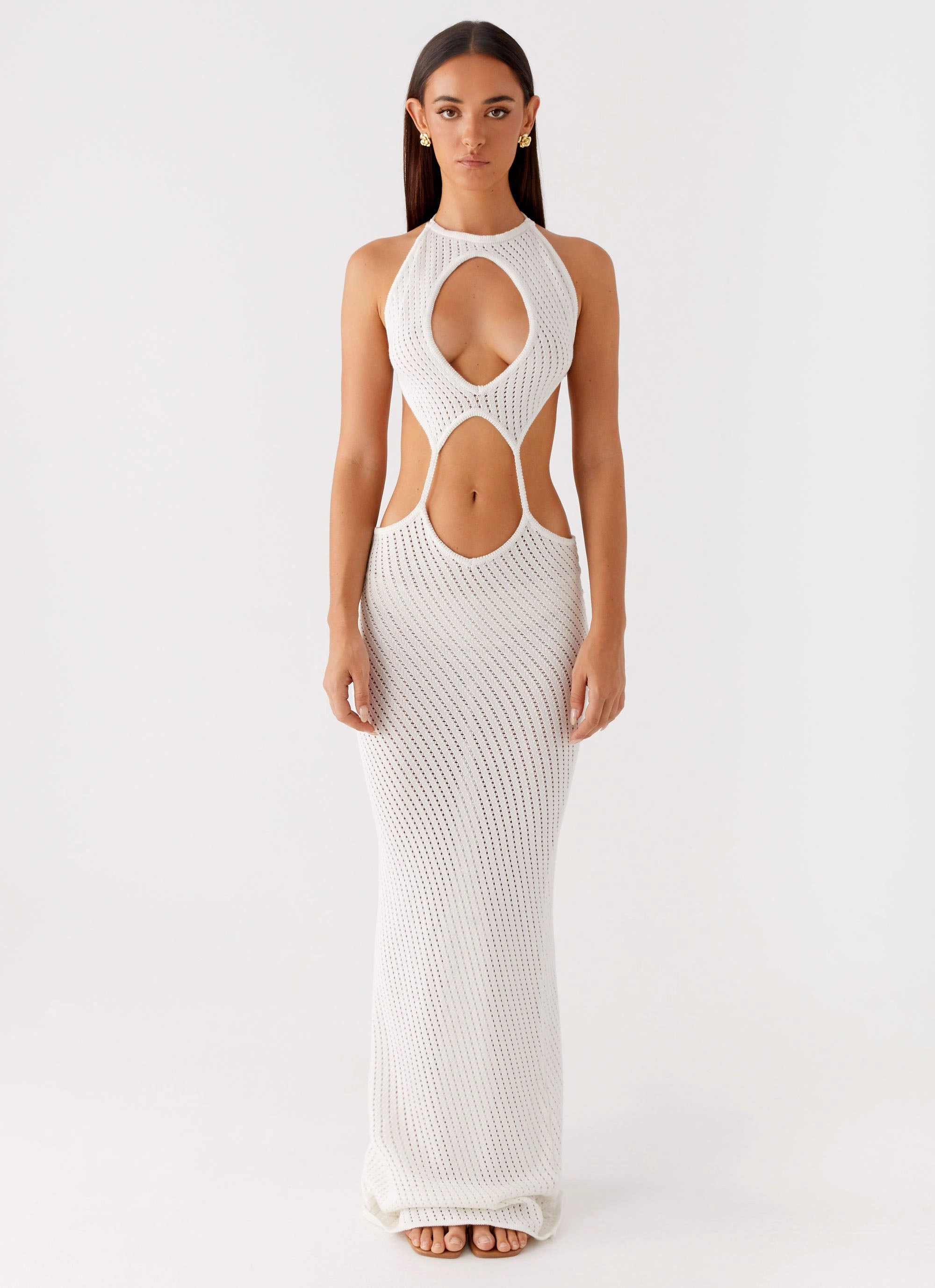 Caicos Crochet Maxi Dress - White Refined Simplicity