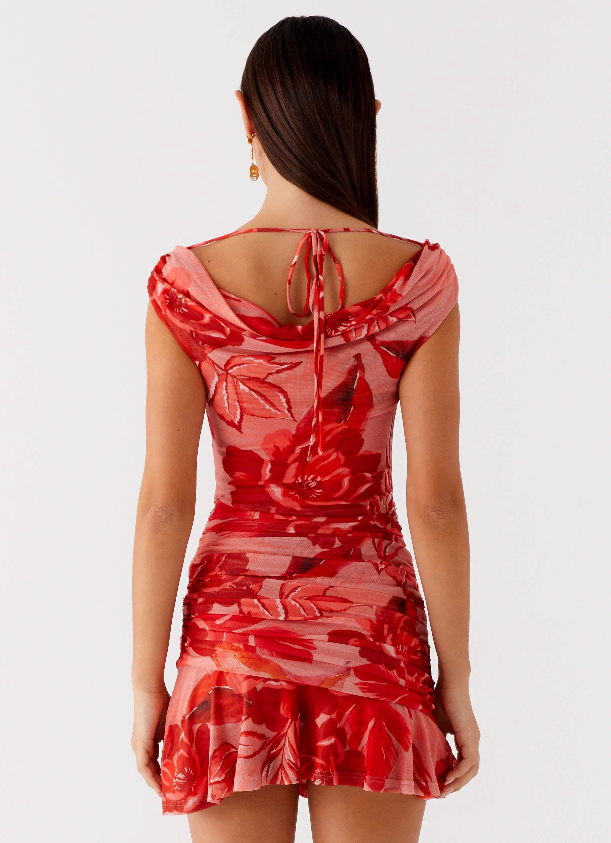 Cait Mini Dress - Sicily Sunsets Print Summer Friendly