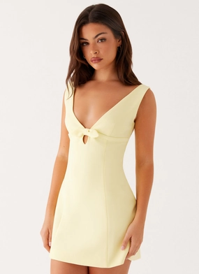 Caitlin Mini Dress - Yellow Airy Base