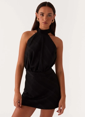 Camera Shy Mini Dress - Black Simple Fit Beachwear