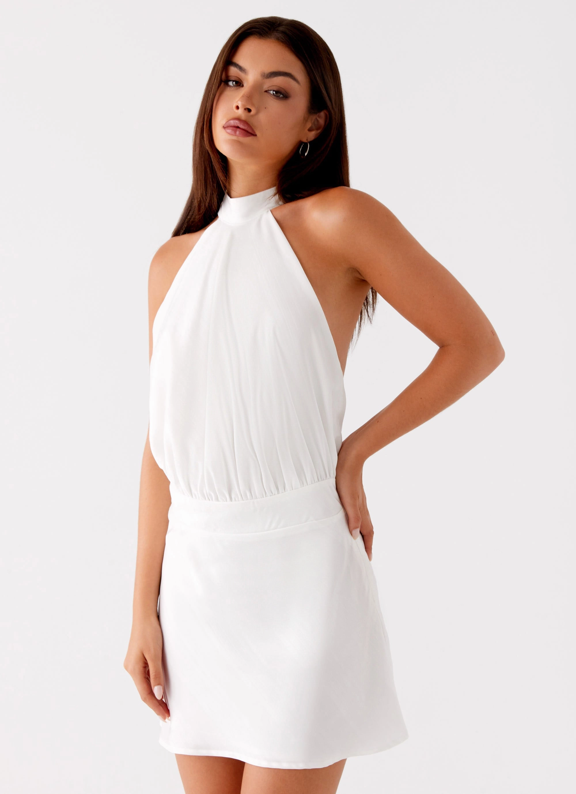 All Fit Style Refined Cut Camera Shy Mini Dress - Ivory