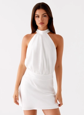 Camera Shy Mini Dress - Ivory Urban Feel