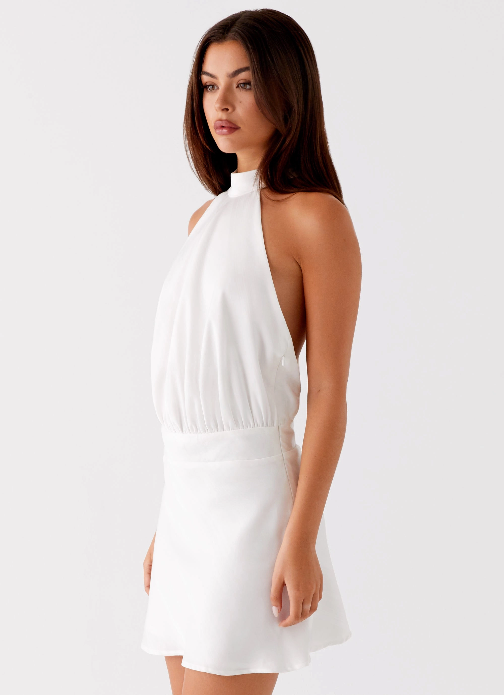 Camera Shy Mini Dress - Ivory Bold Touch Cool Season