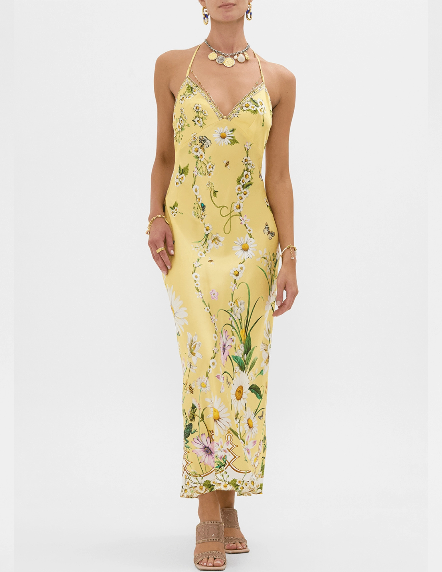 Practical Wear All Use Camilla Chain Detail Slip Dress-SALE