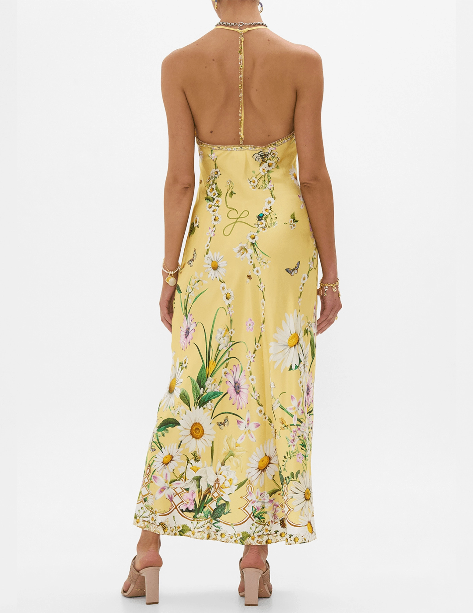 Camilla Chain Detail Slip Dress-SALE Chilly Layering Sleek Appearance