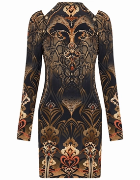 Camilla Cut Out Shoulder Jersey Mini Dress Urban Look