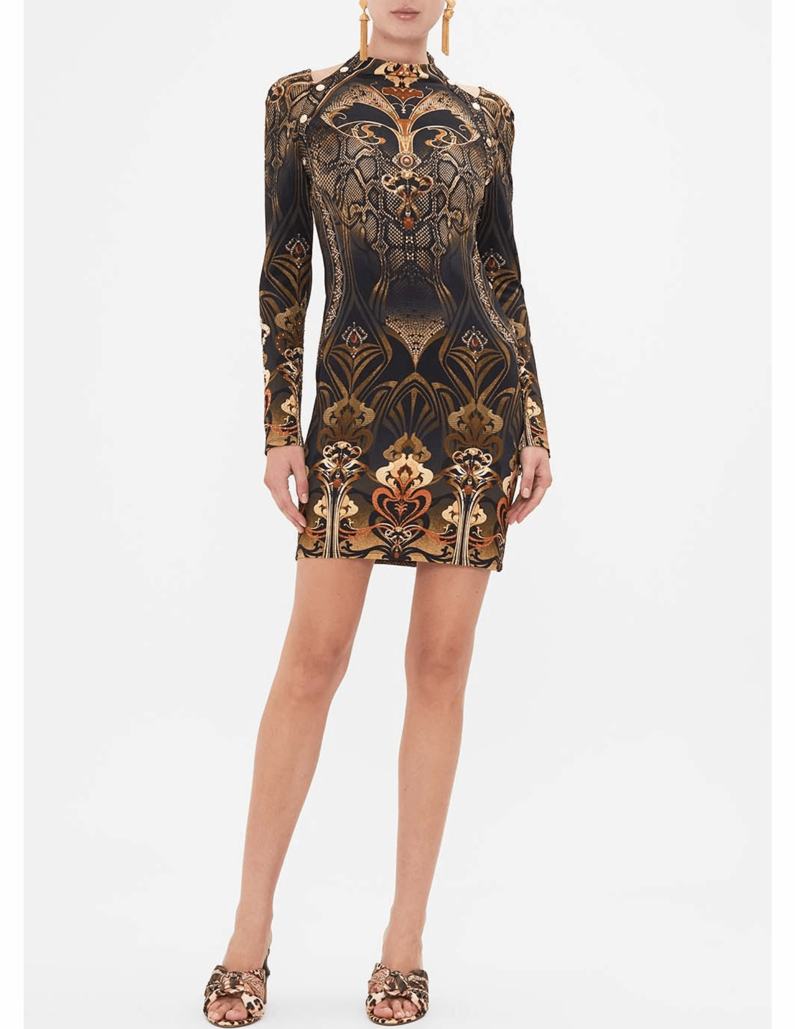 Perfect Comfort Fit Camilla Cut Out Shoulder Jersey Mini Dress