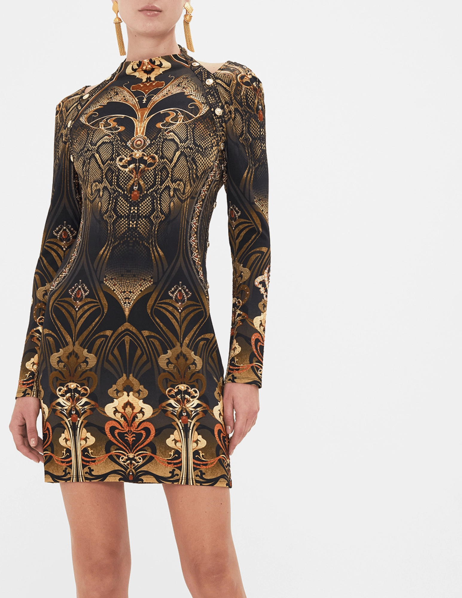 Night wear Camilla Cut Out Shoulder Jersey Mini Dress