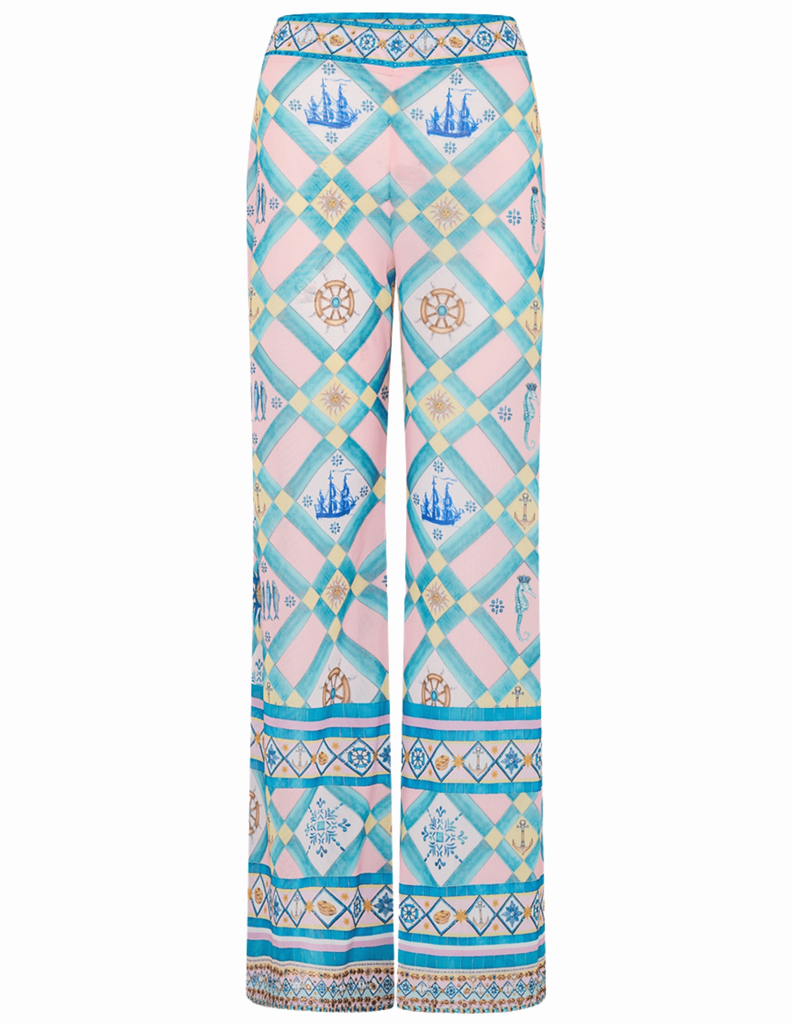 StretchMaterial Camilla Mesh Straight Leg Pant