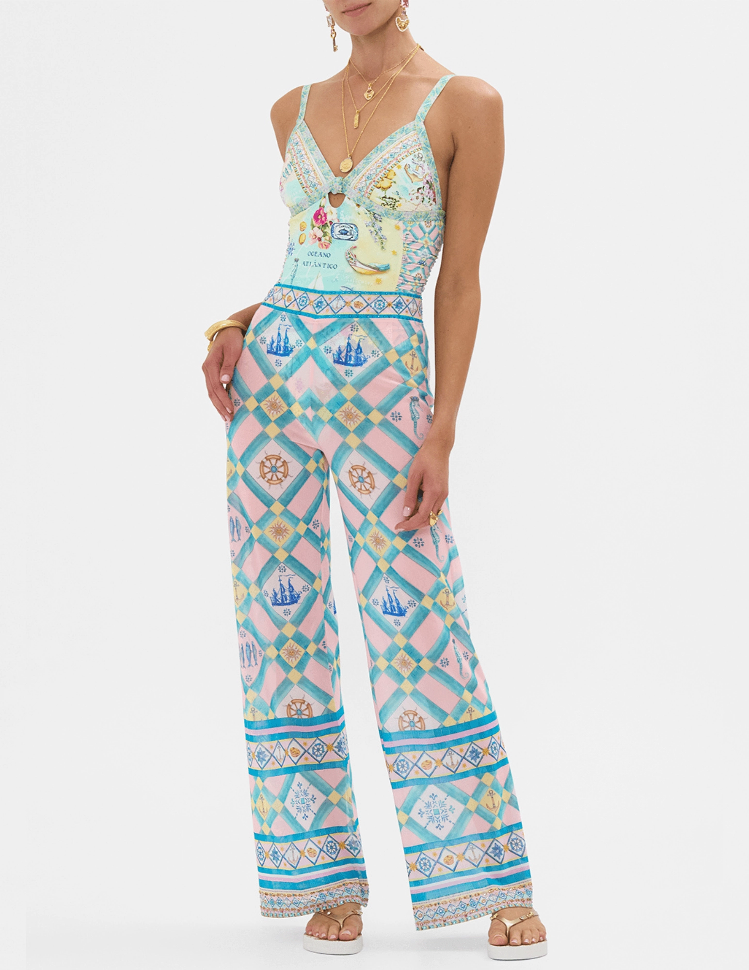 Camilla Mesh Straight Leg Pant Adaptive Fit