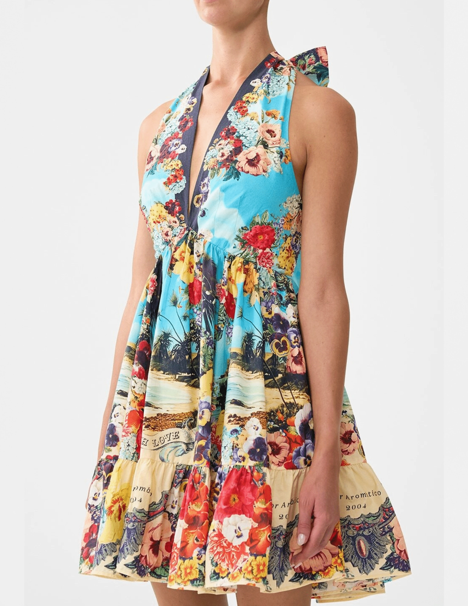 One-Shoulder Camilla Ruffle Hem Mini Dress-SALE