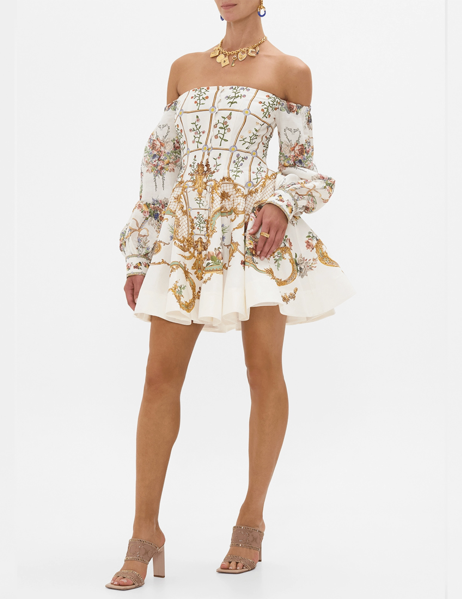 Camilla Seamed Off The Shoulder Mini Dress All Day Look Spring Mood