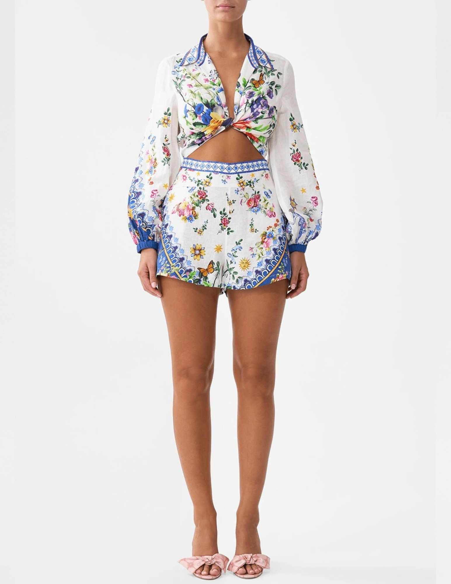 Wrinkle Free Weave Camilla Wide Waistband Short - SALE