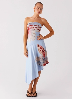 vacation look Juliana Midi Dress - Deep Sea Bloom