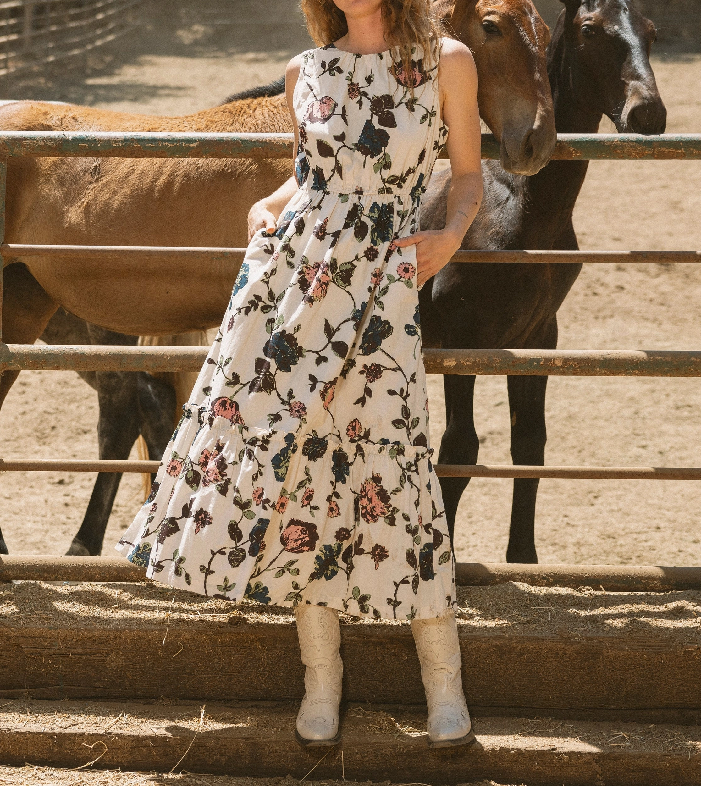 Carina Ankle Dress | Jardin Elegant Finish