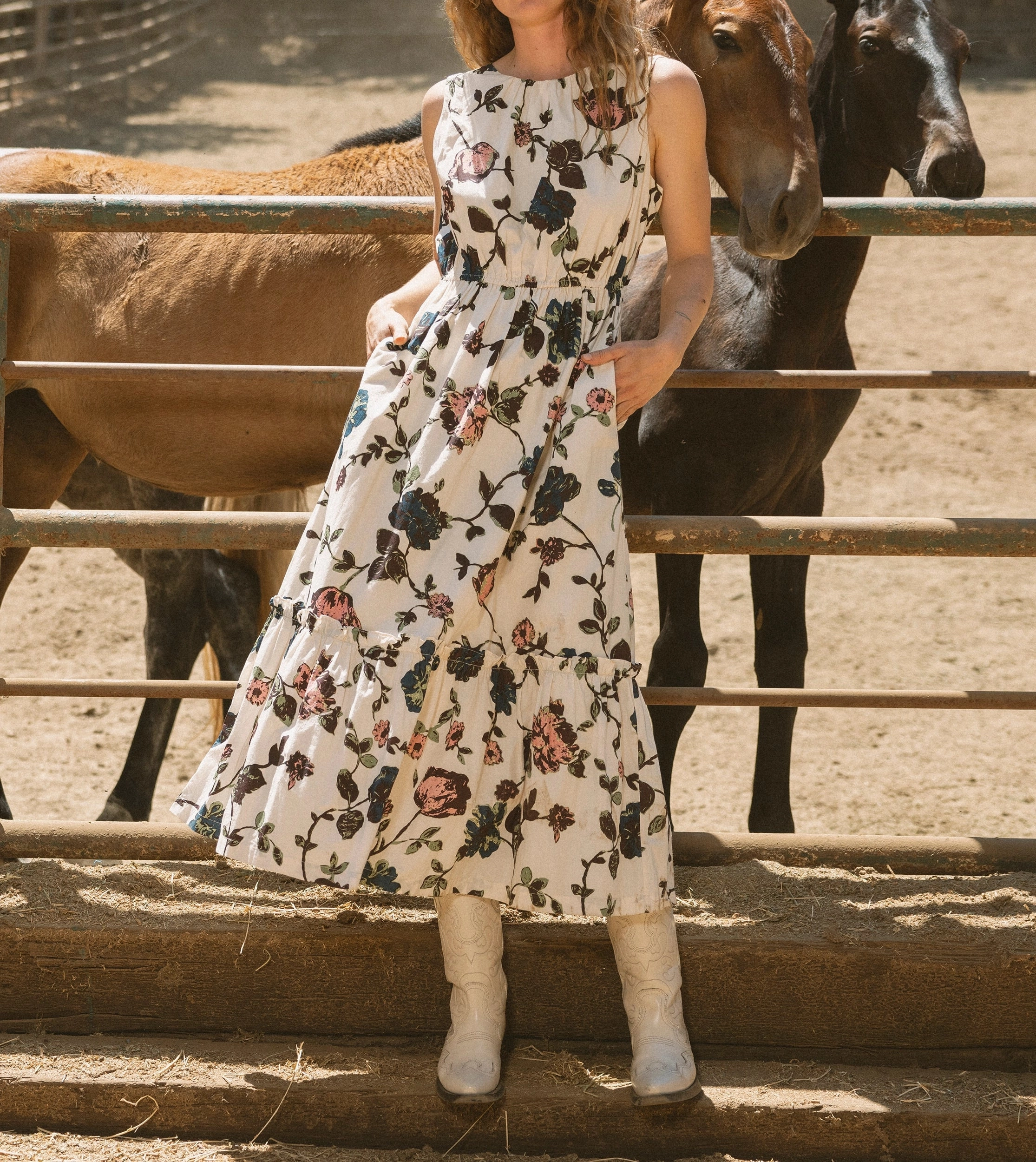 RibbedTrims Carina Ankle Dress | Jardin