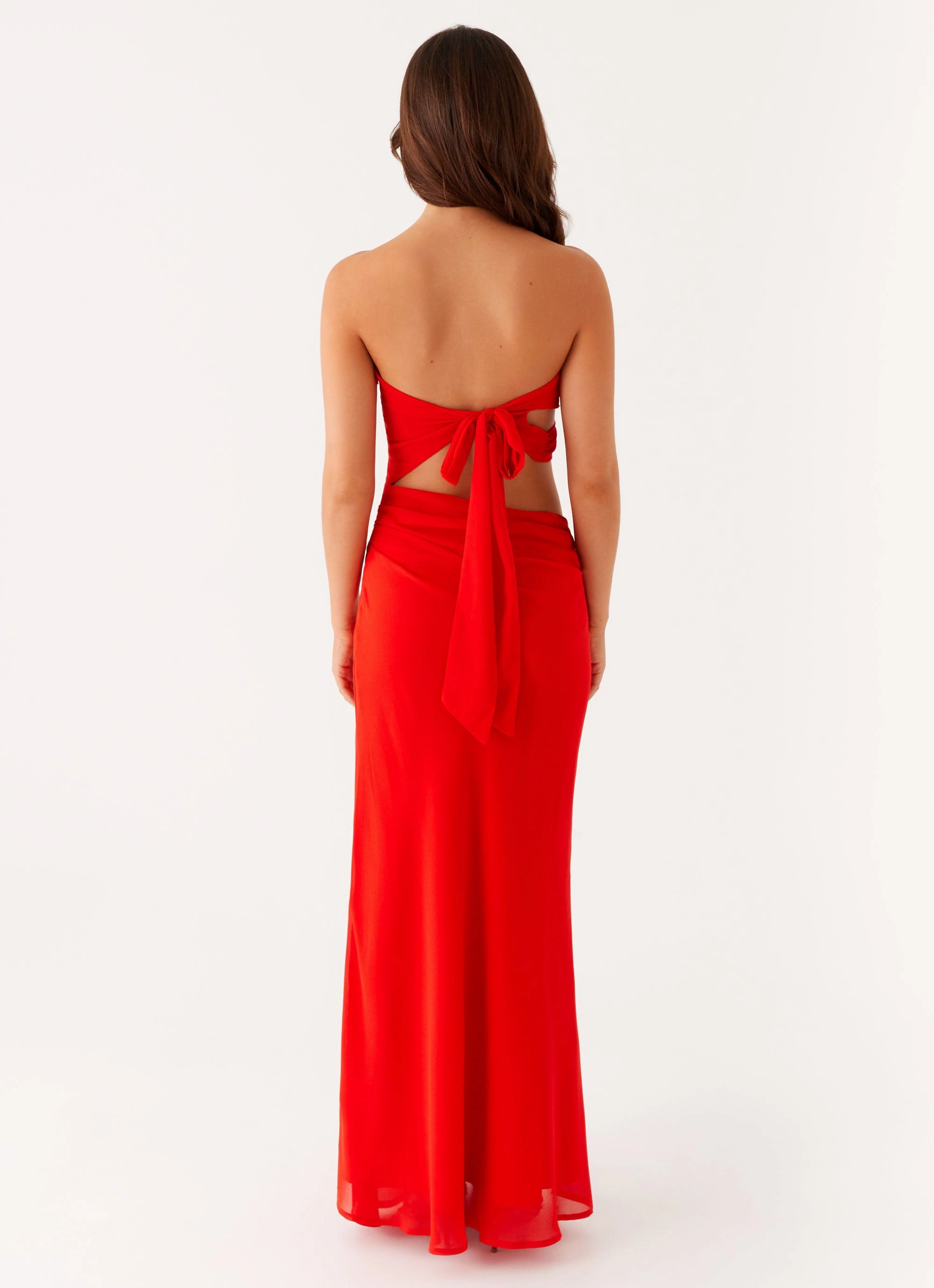 Carla Maxi Dress - Red Vintage Style Timeless-Classic