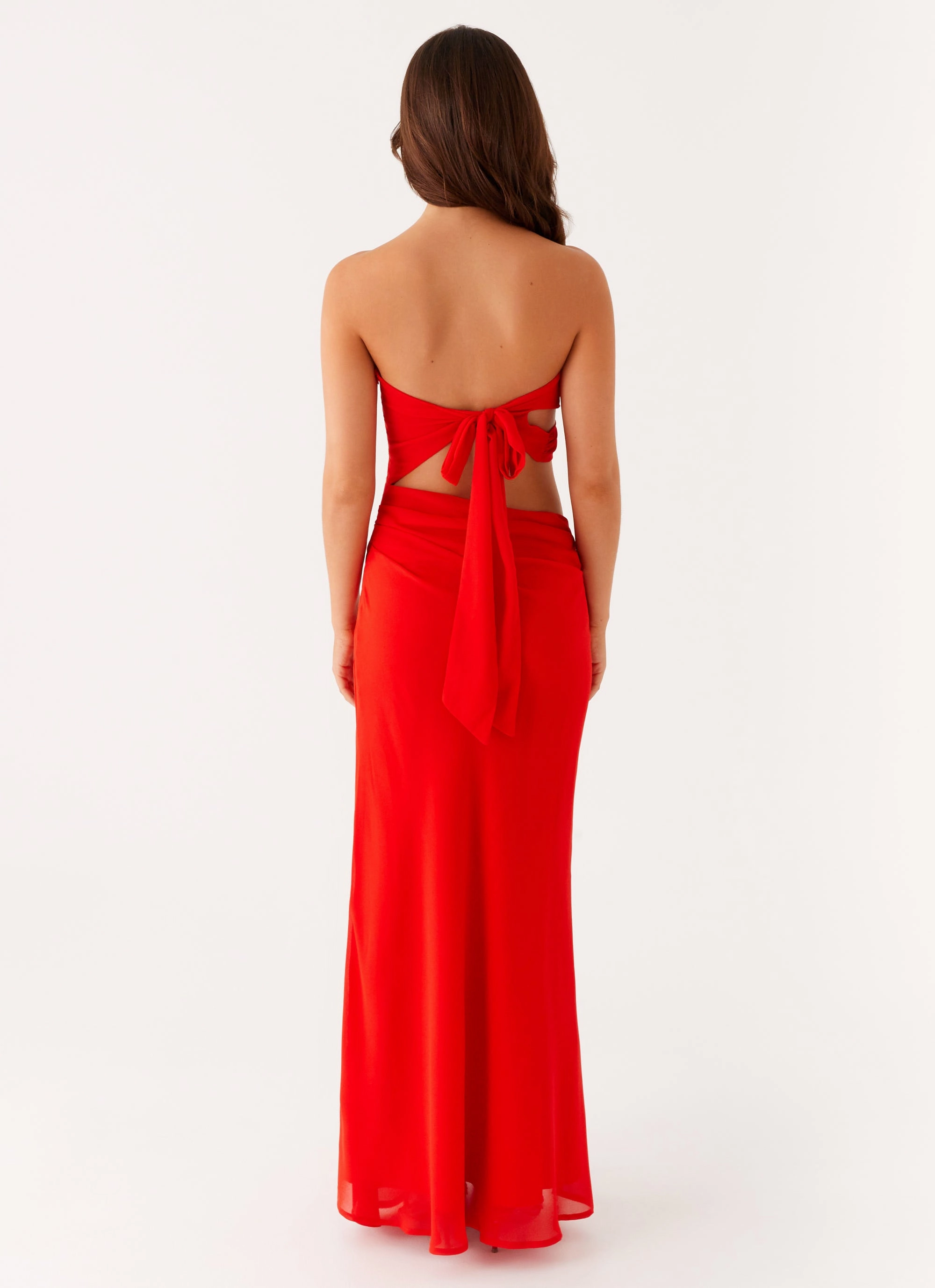 Dew Tone everyday elegance Carla Maxi Dress - Red