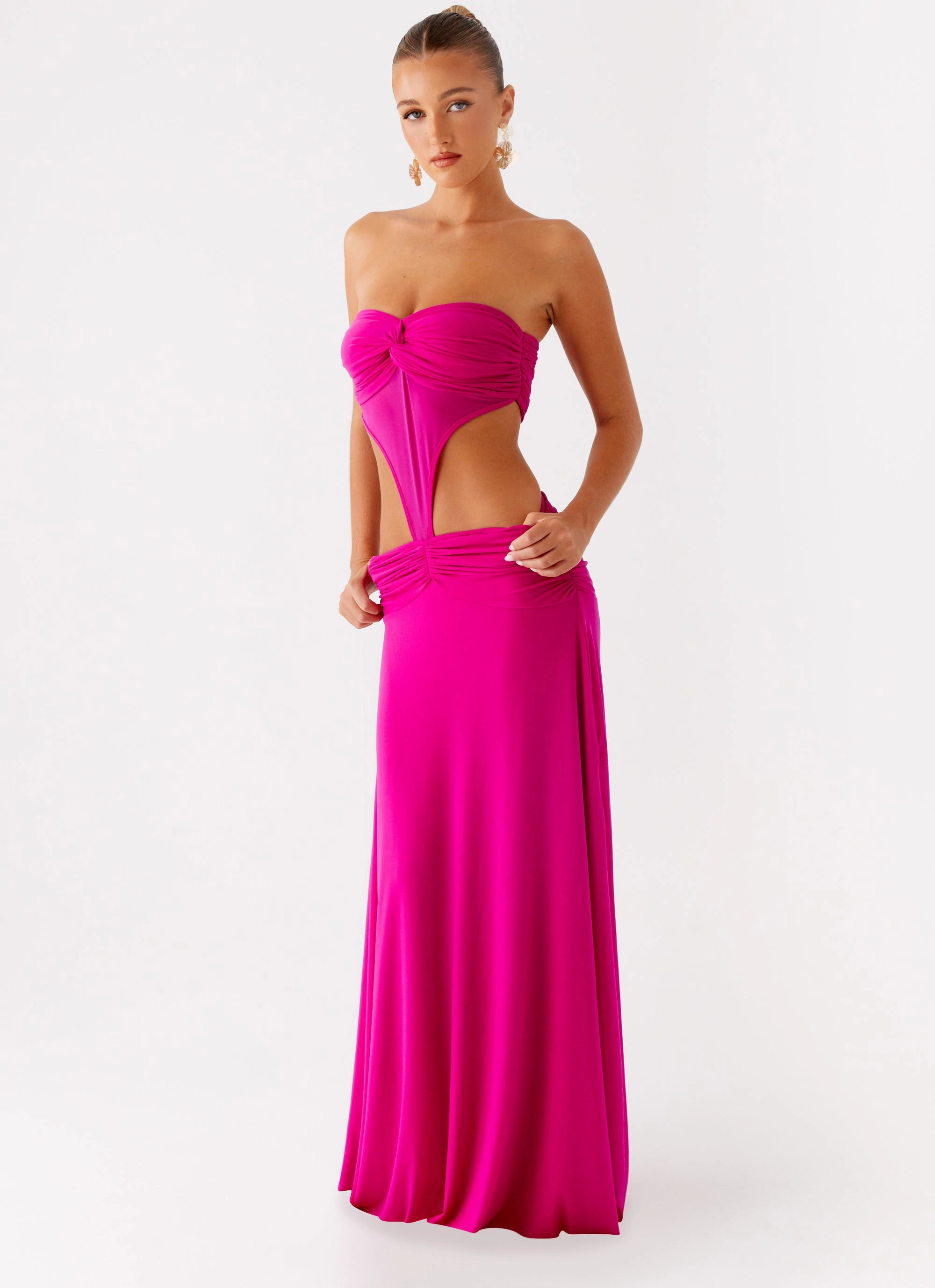 Carlene Maxi Dress - Fuchsia Bold Patterns