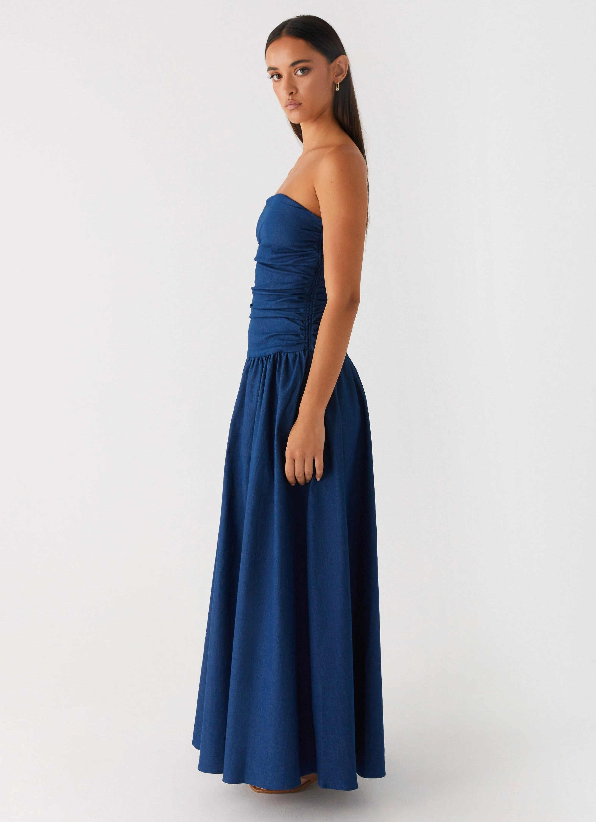 Cozy Wear Carmel Denim Maxi Dress - Indigo