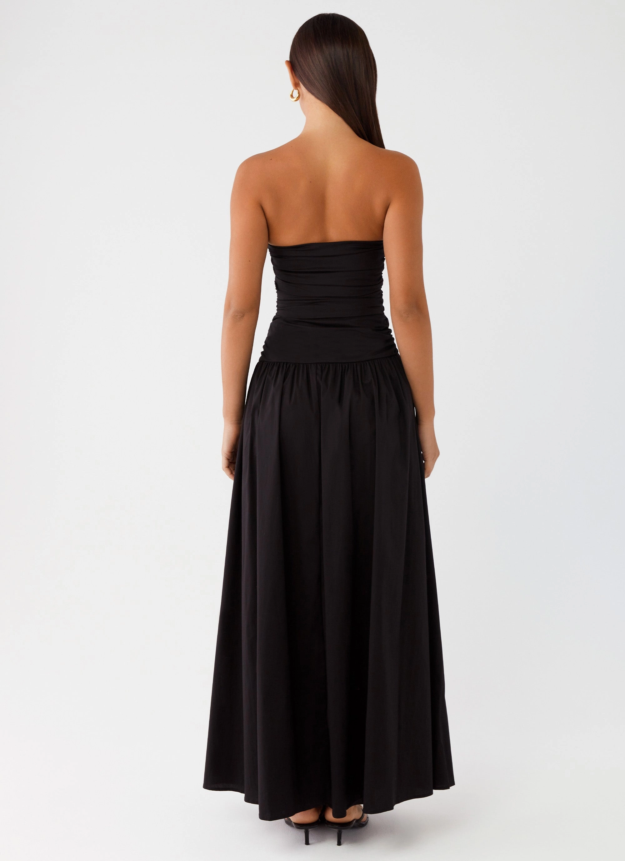 Balanced Look Slimming Shape Carmel Maxi Dress - Black