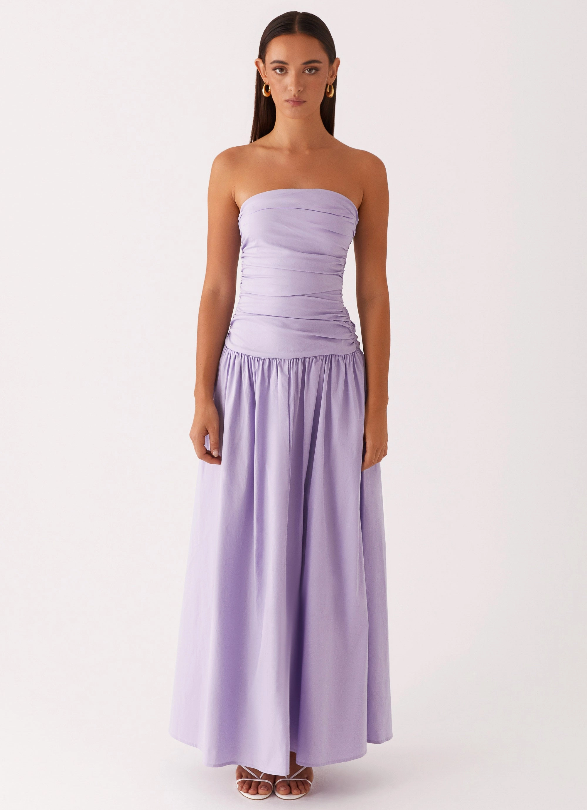 Casual and Smart photo look Carmel Maxi Dress - Lavender