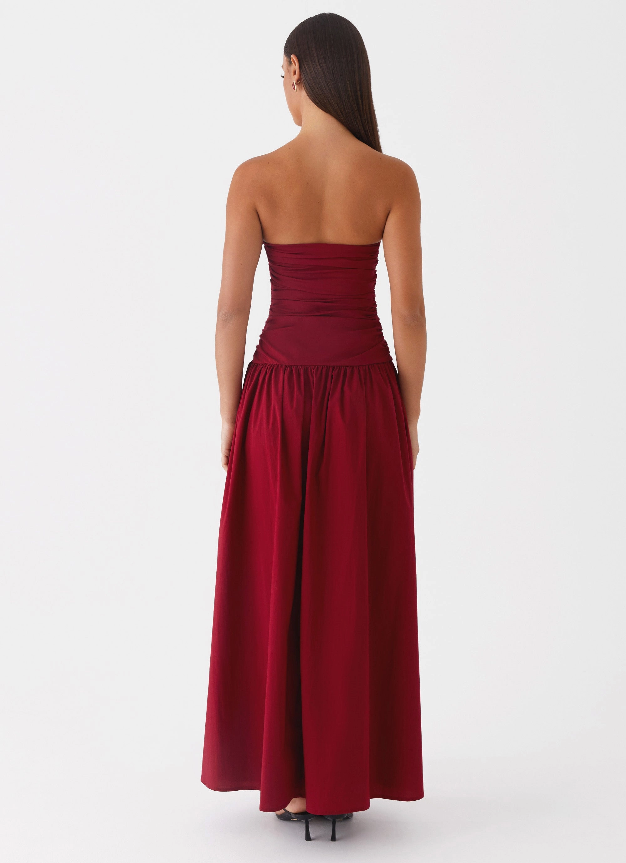 Carmel Maxi Dress - Merlot Open Back
