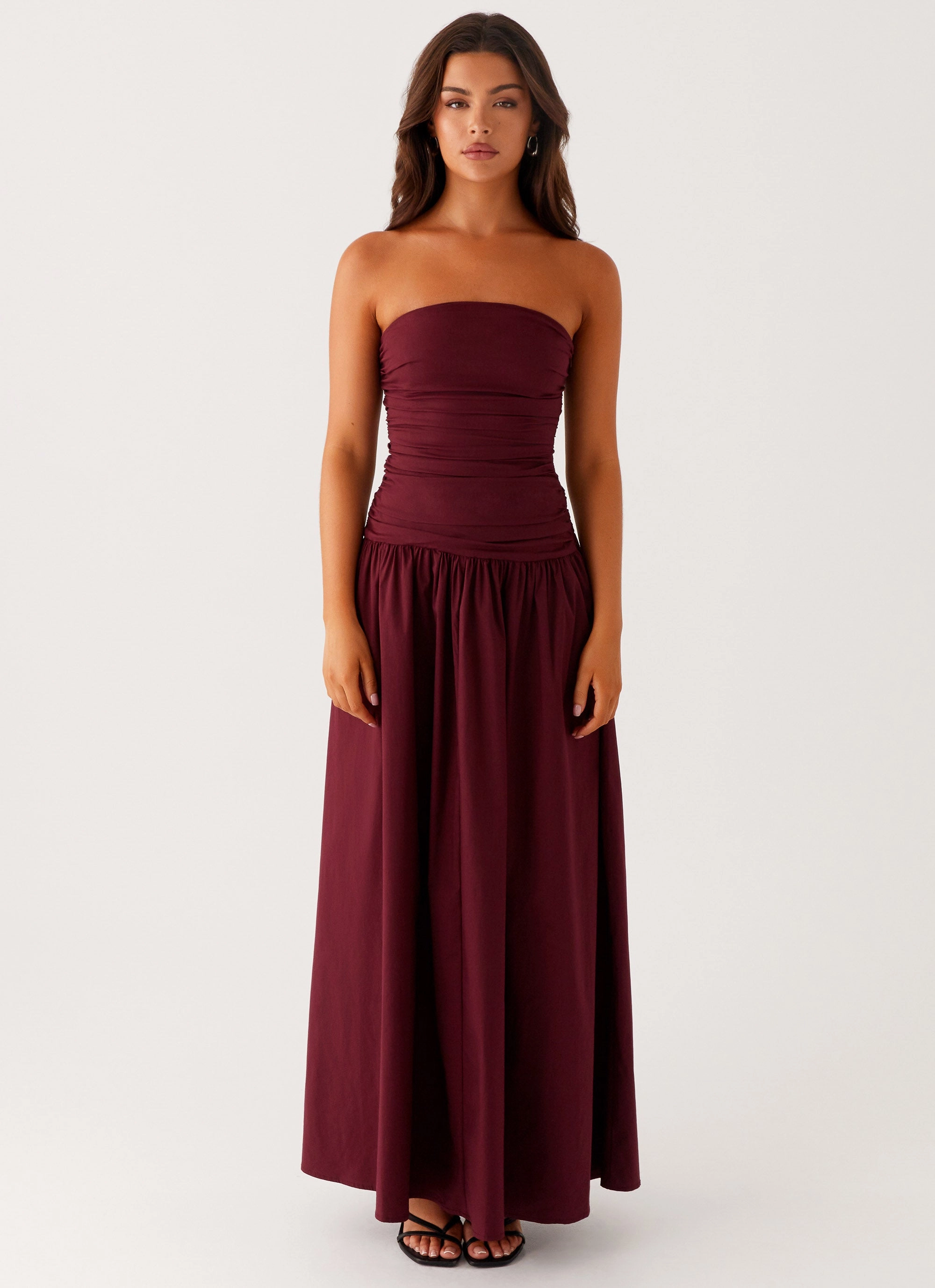 Textured Surface Warranty-Included Carmel Maxi Dress - Mulberry