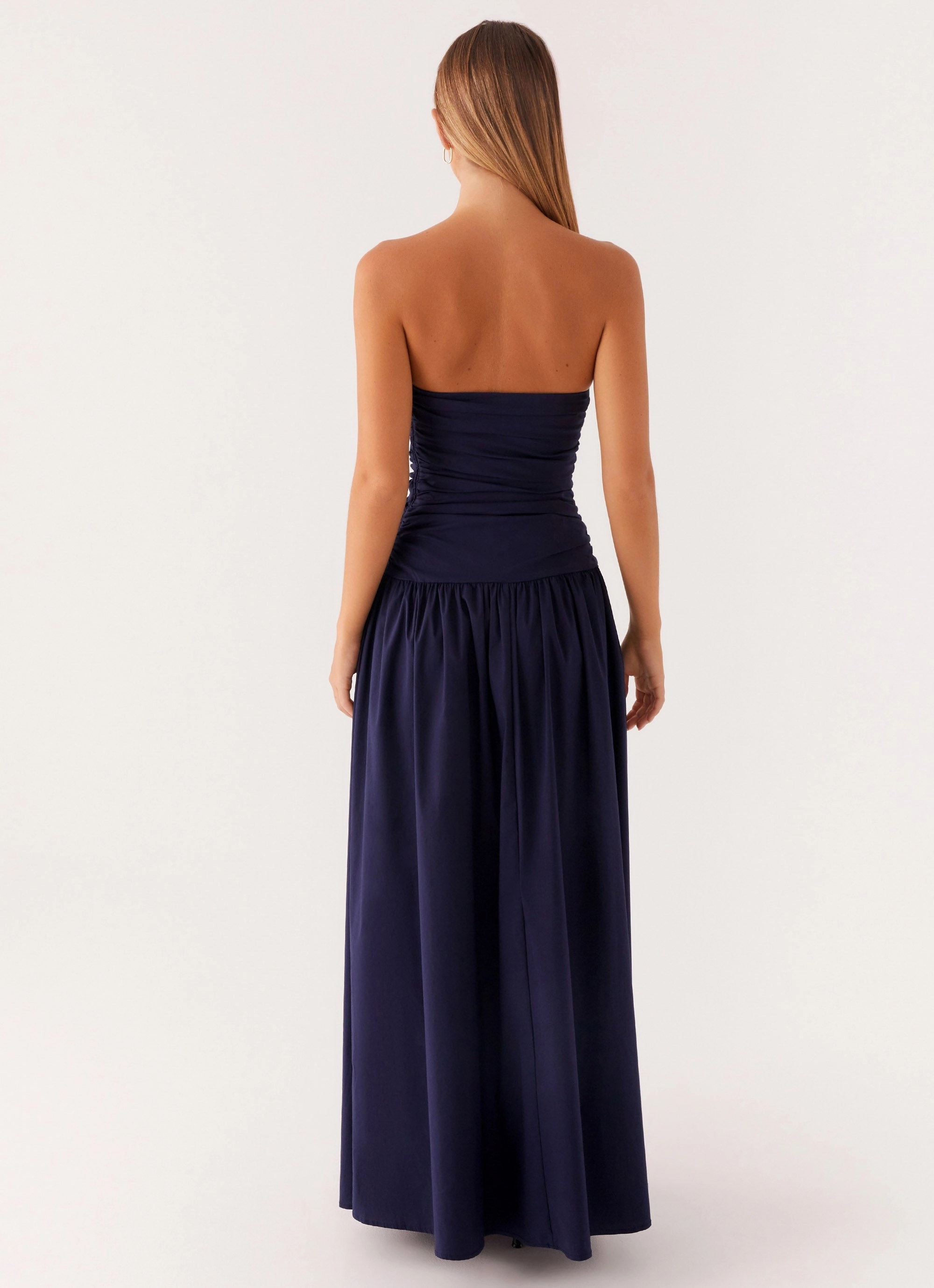 Weekend Fresh Sleek Look Carmel Maxi Dress - Navy