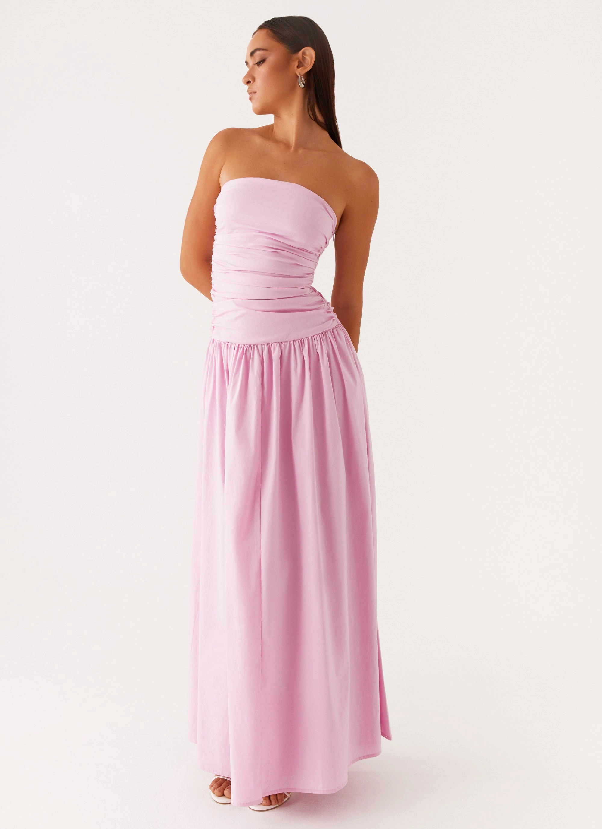 Cozy Feel Night Vibes Carmel Maxi Dress - Pink