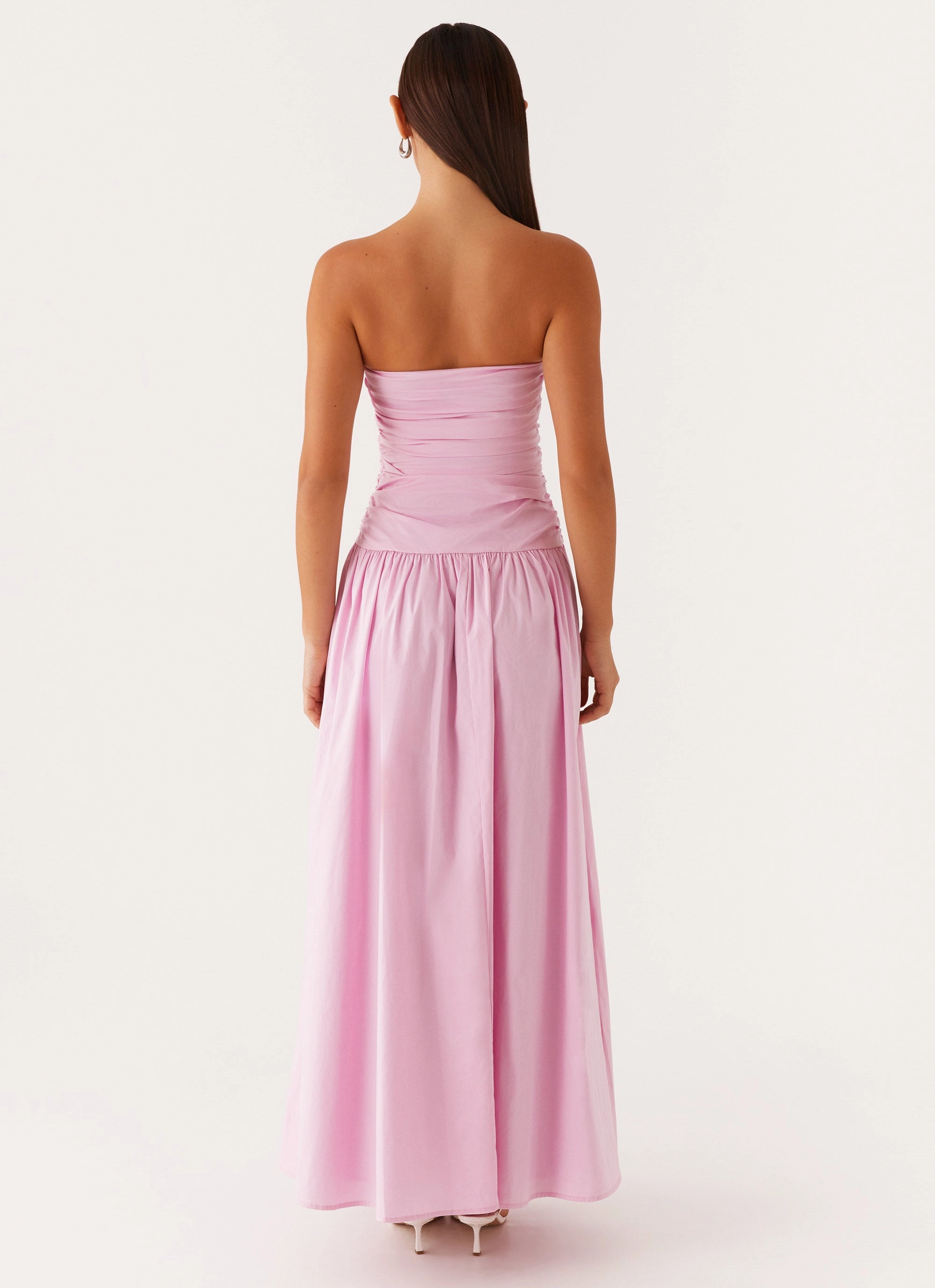 Gentle Drape Carmel Maxi Dress - Pink