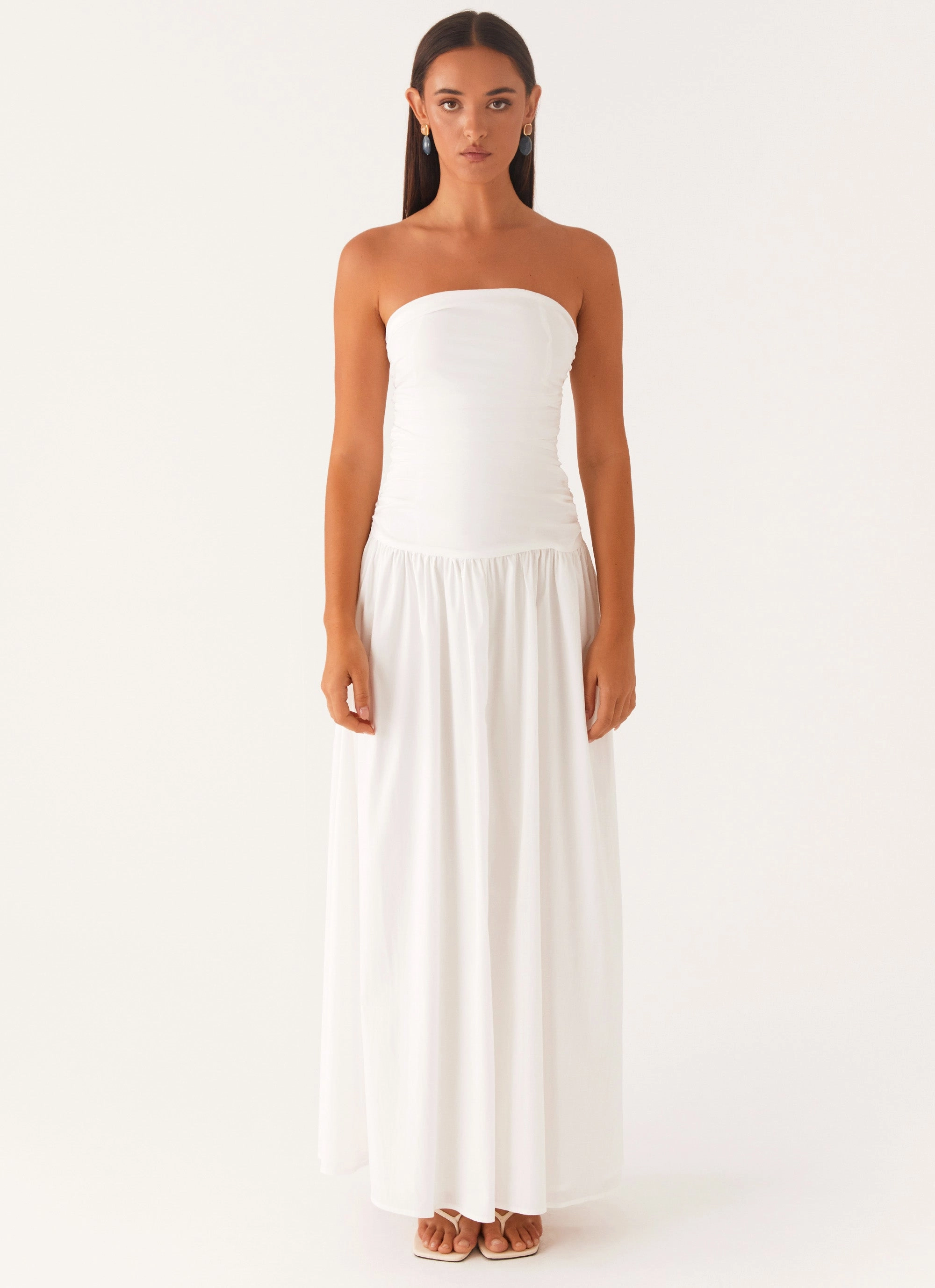 Carmel Maxi Dress - White Elegant Mature