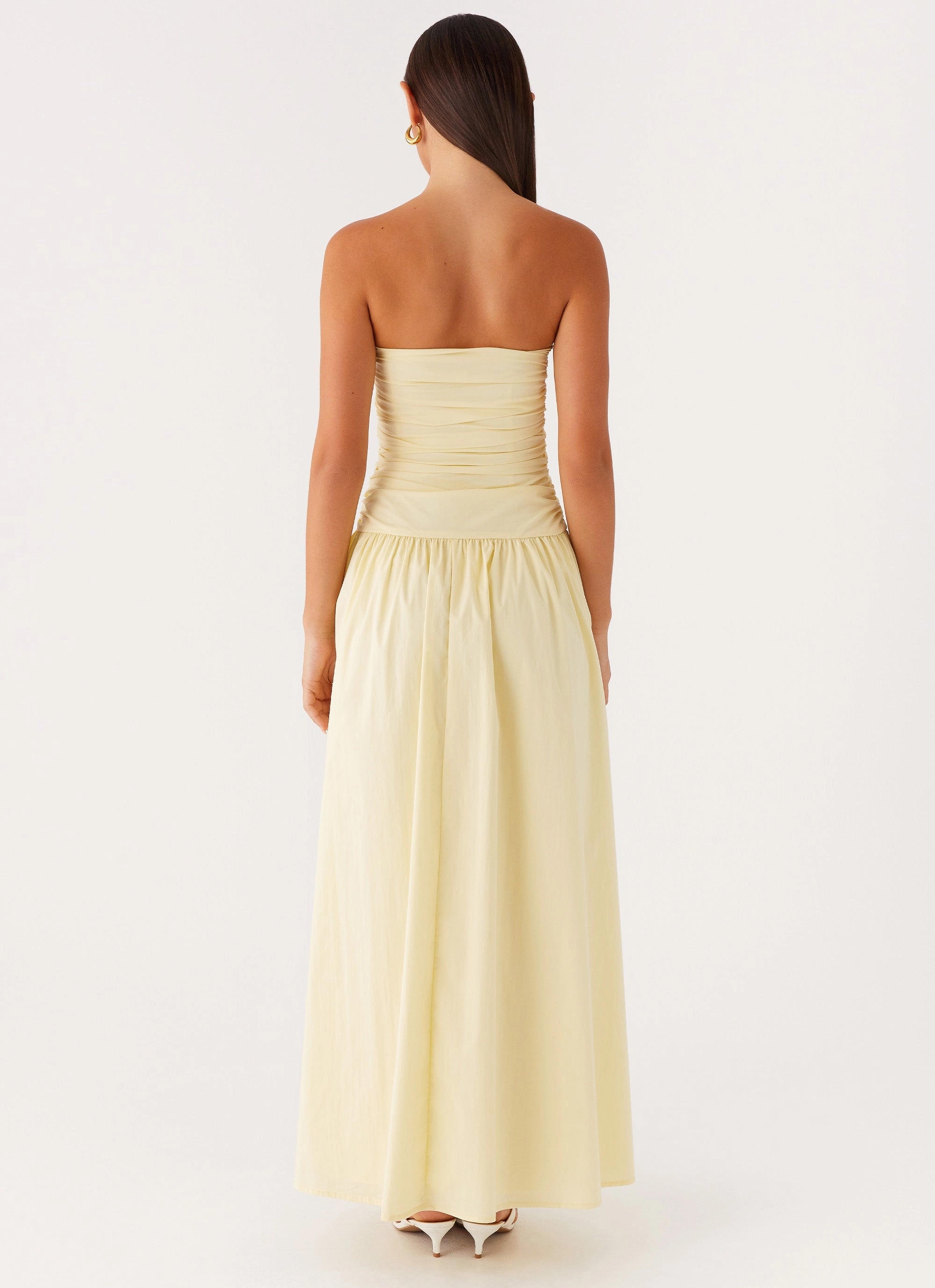 Carmel Maxi Dress - Yellow Travel Friendly Soft Drape