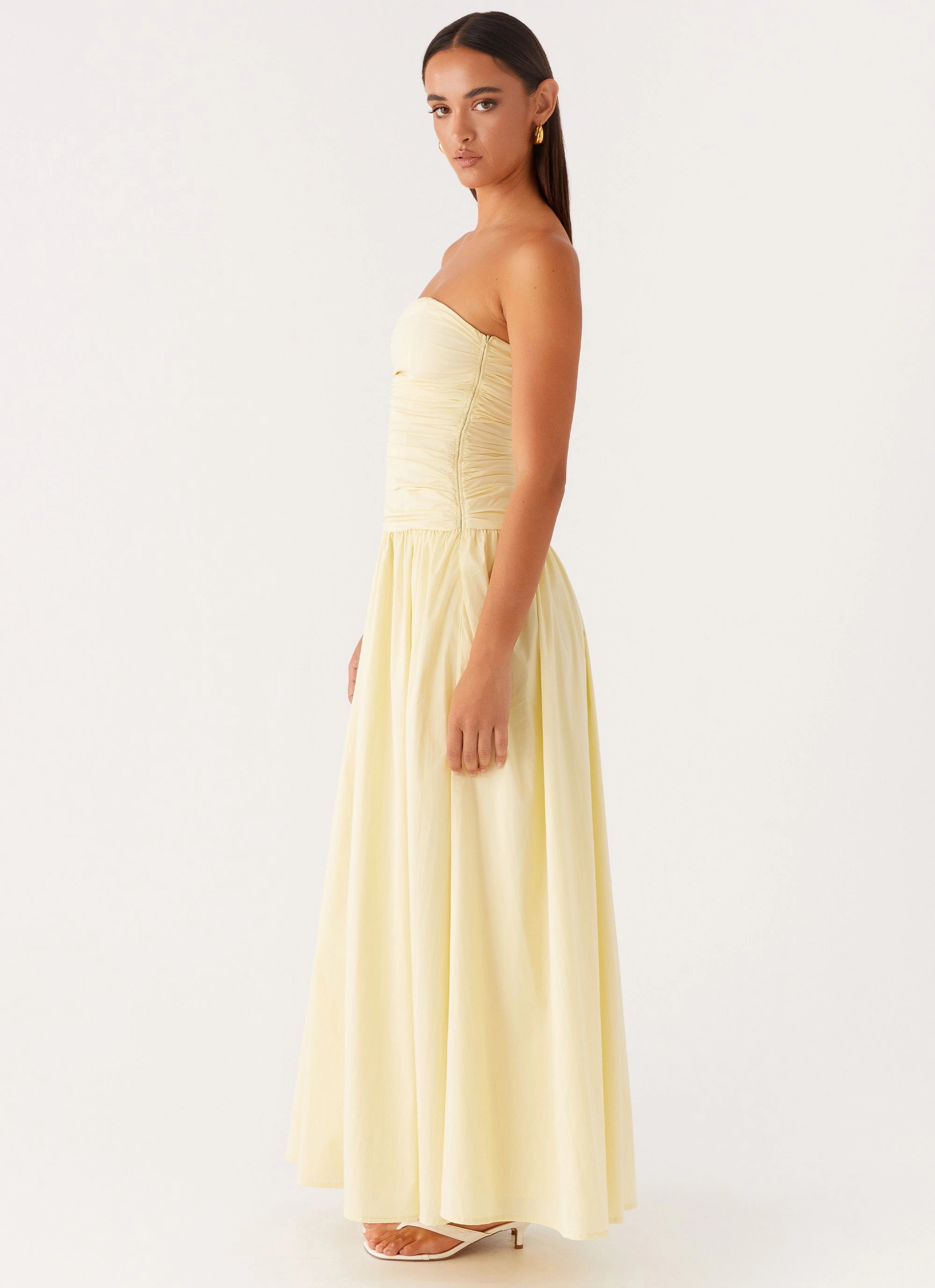 Carmel Maxi Dress - Yellow Anti-Static-Finish