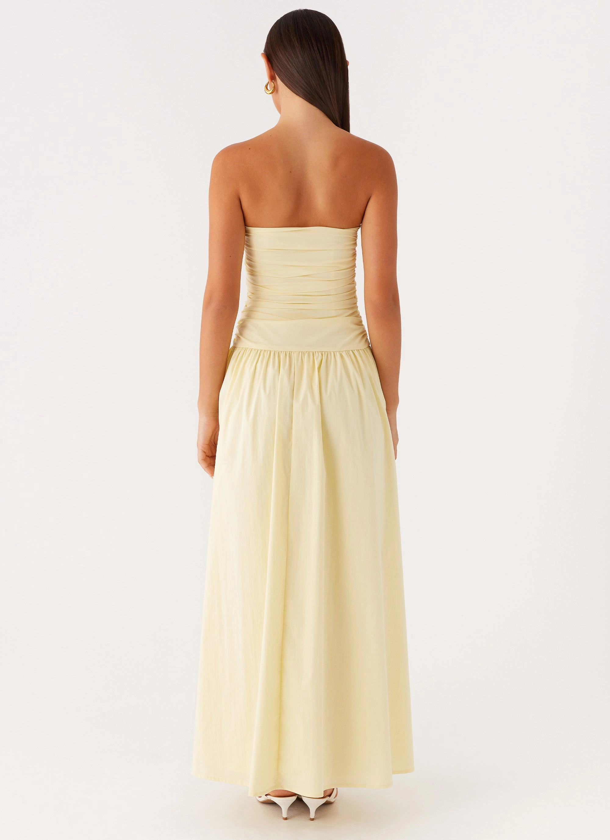 Stylish and Simple Carmel Maxi Dress - Yellow