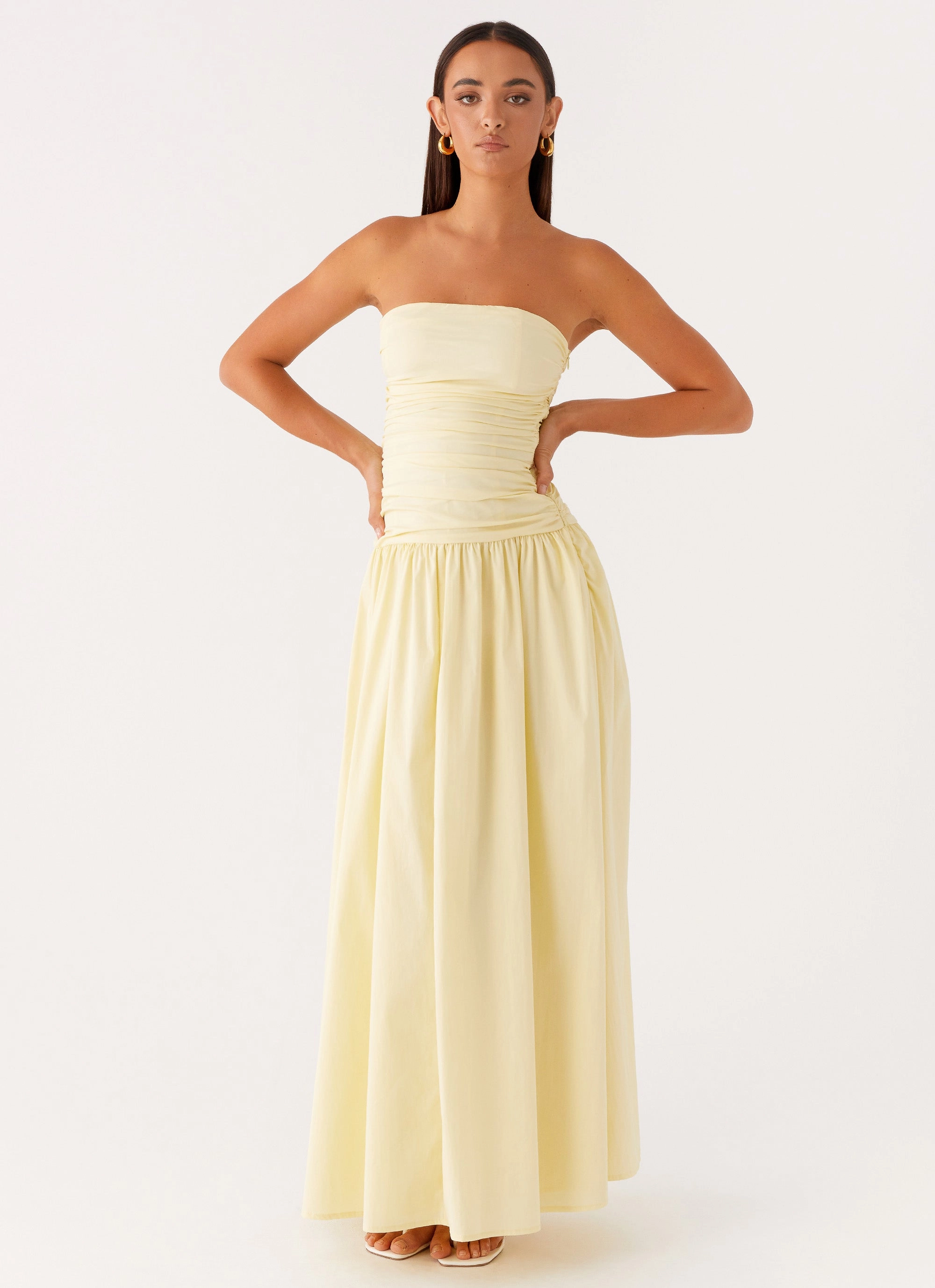Carmel Maxi Dress - Yellow Smooth Blend Outfit Core