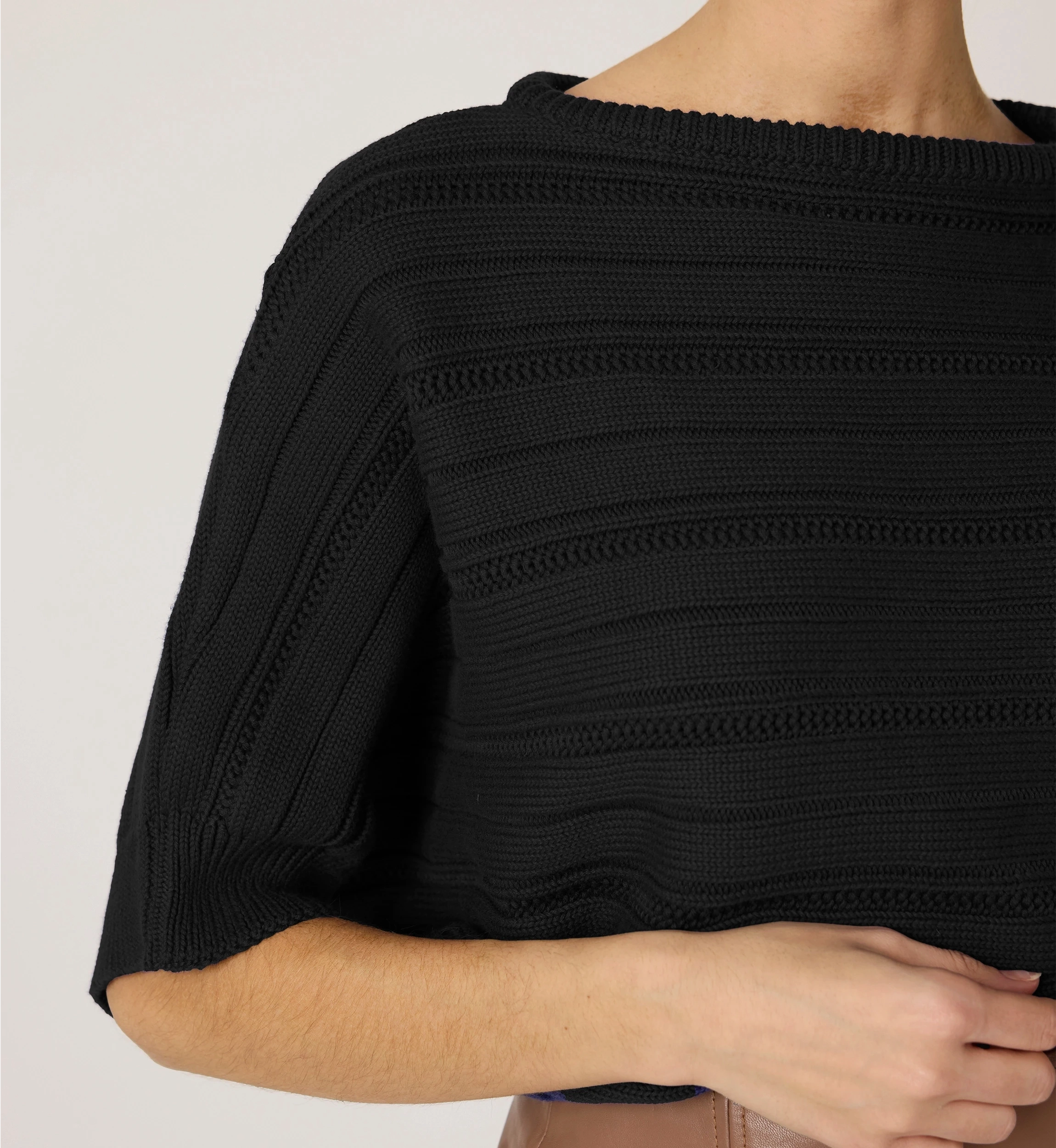 Caro Sweater | Black AdjustableHem