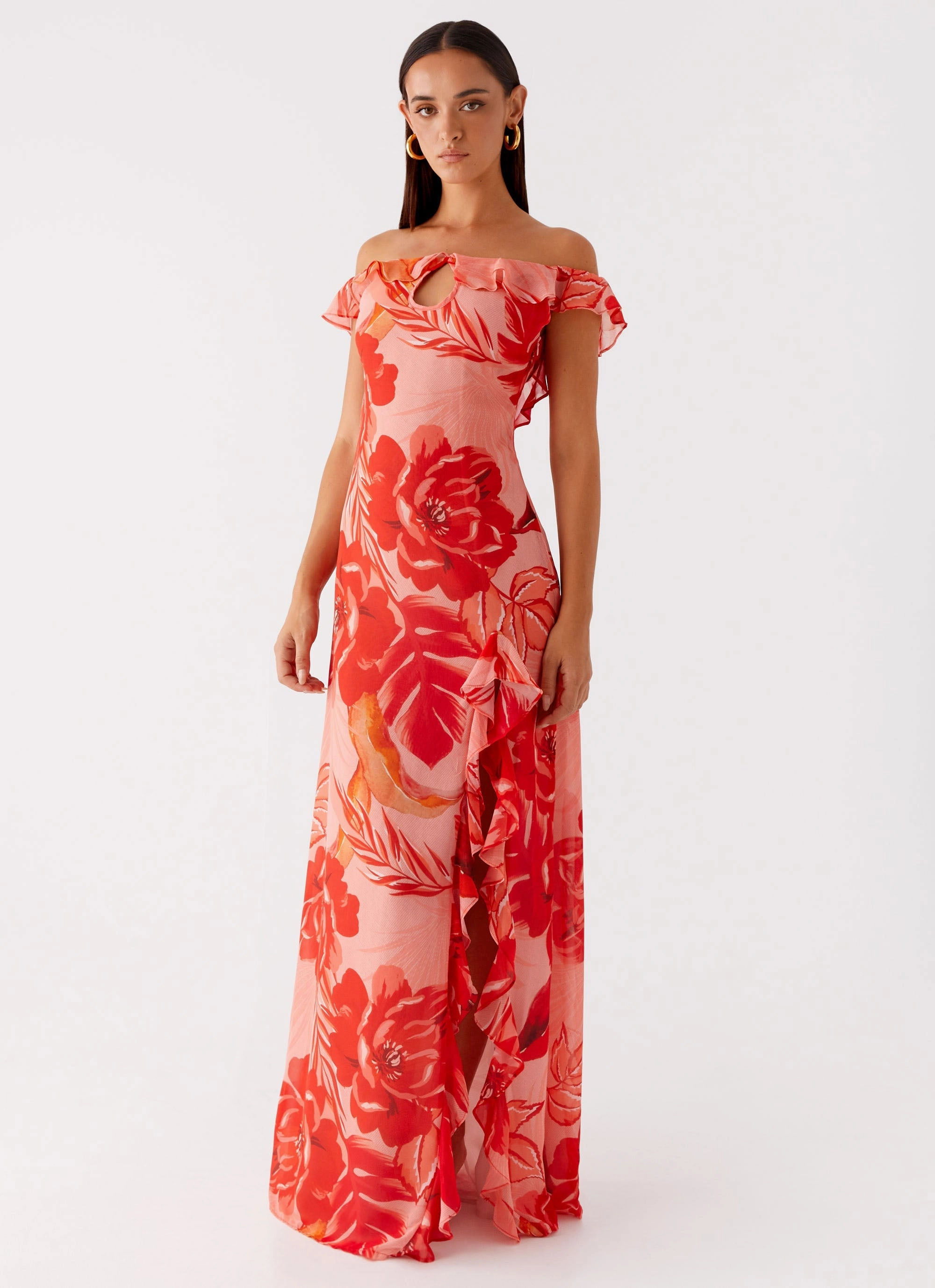 Cassiday Maxi Dress - Sicily Sunsets Print Timeless Layer