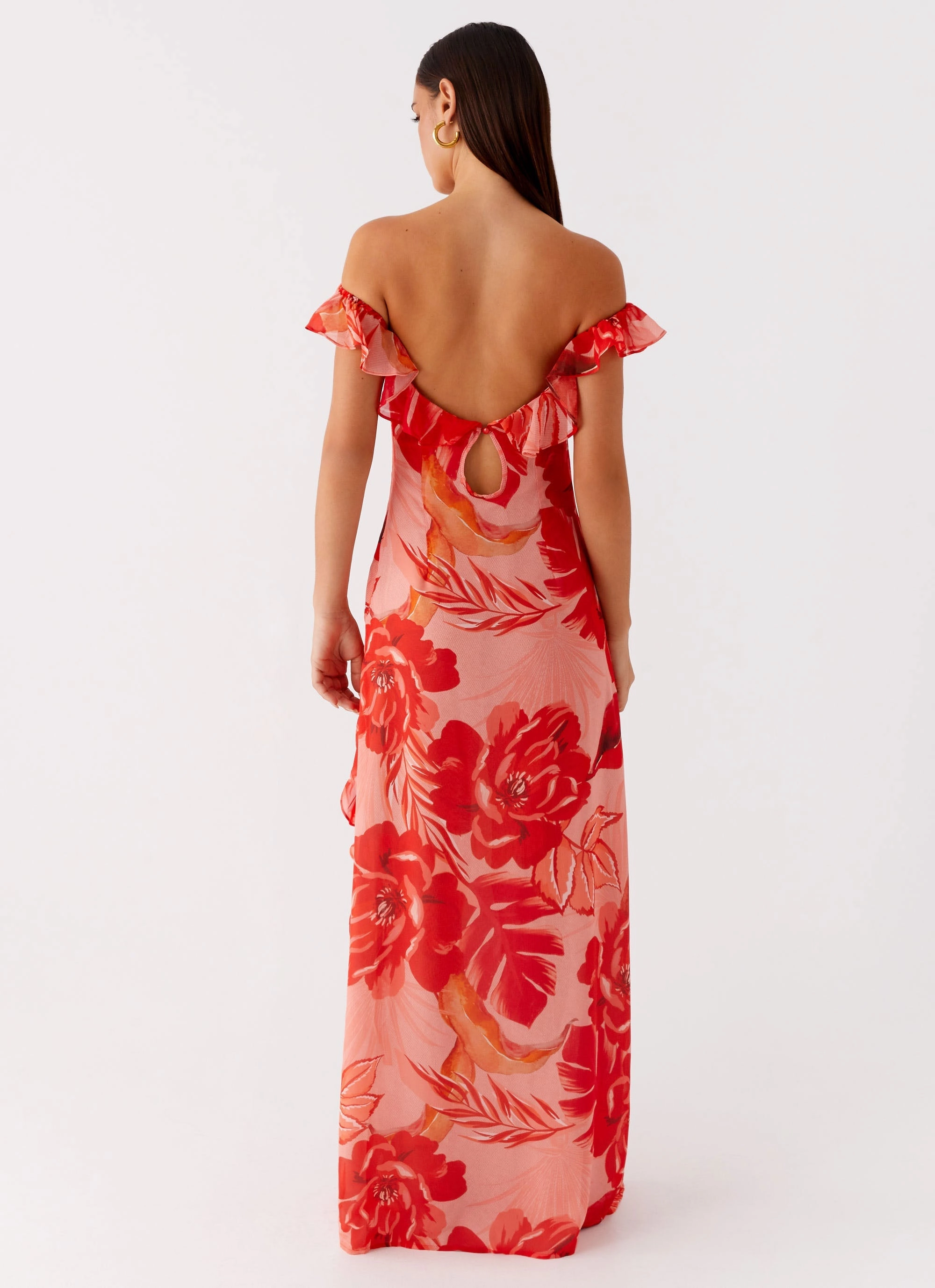 Cassiday Maxi Dress - Sicily Sunsets Print Moment Soft Occasion Wear