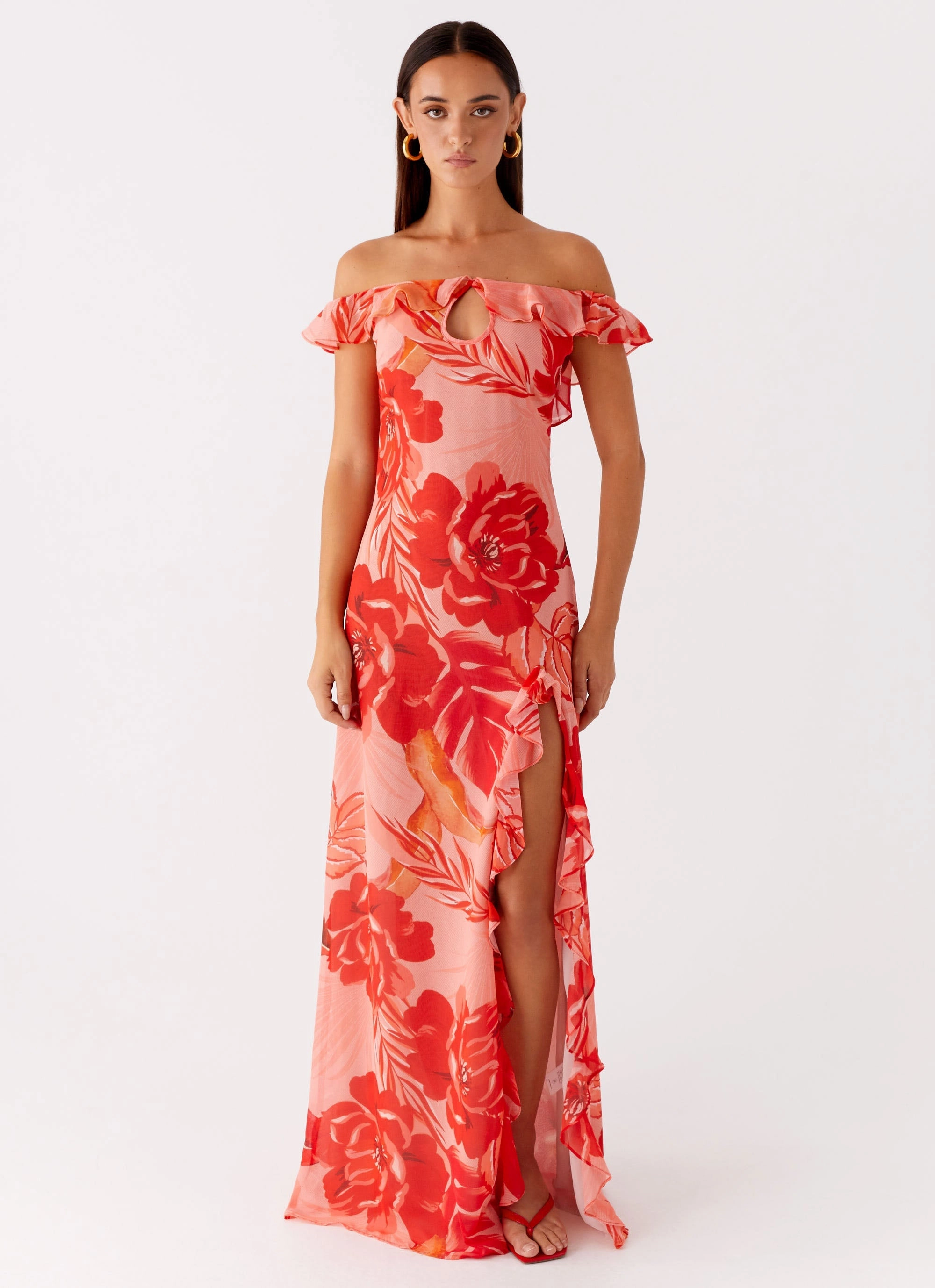Versatile party outfit Clean Finish Cassiday Maxi Dress - Sicily Sunsets Print
