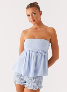 Reflective Safety Accents Cassie Tube Top - Blue