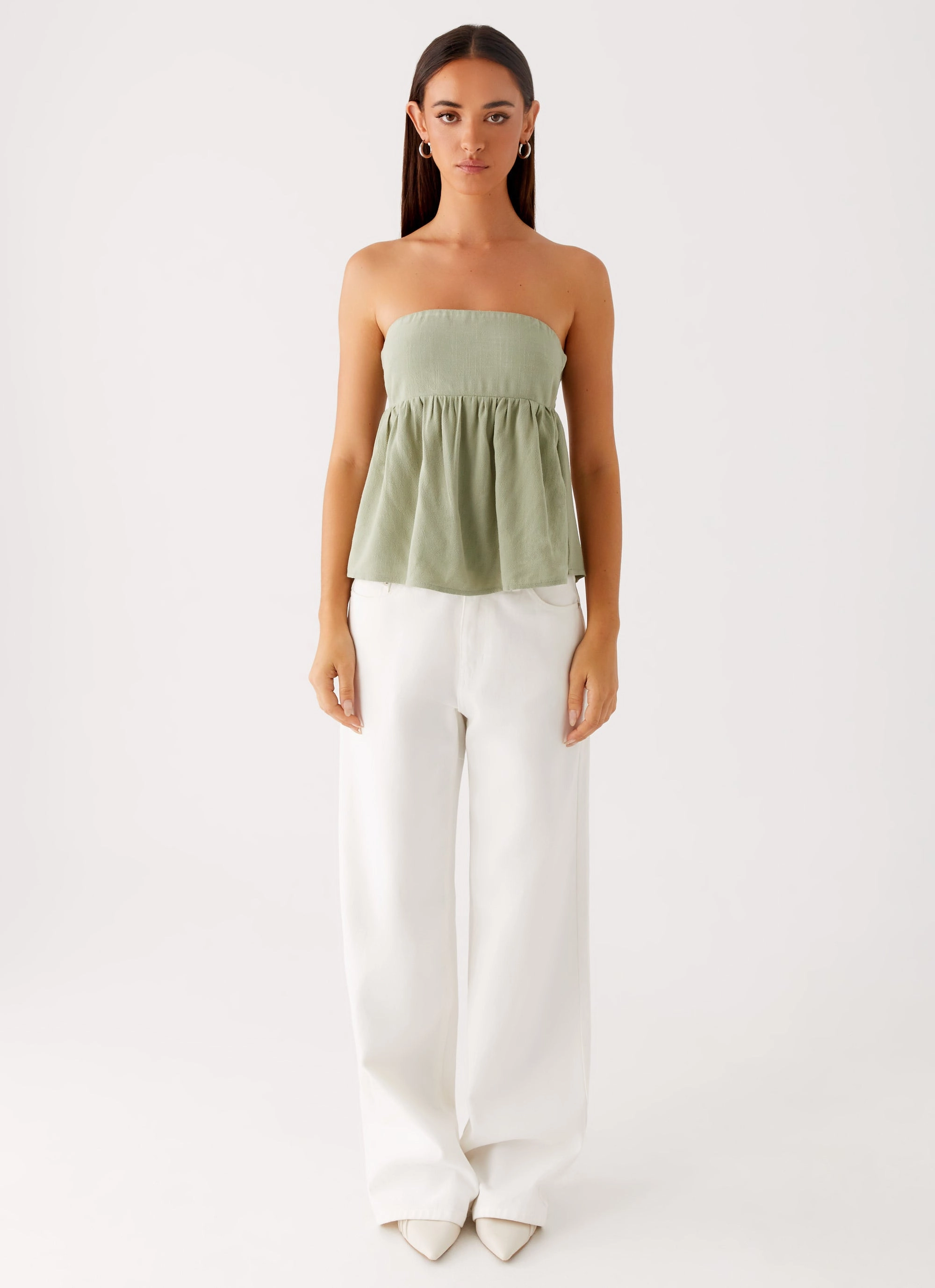 Cassie Tube Top - Sage AdvancedAirflowChannels Foldable Cuff Design