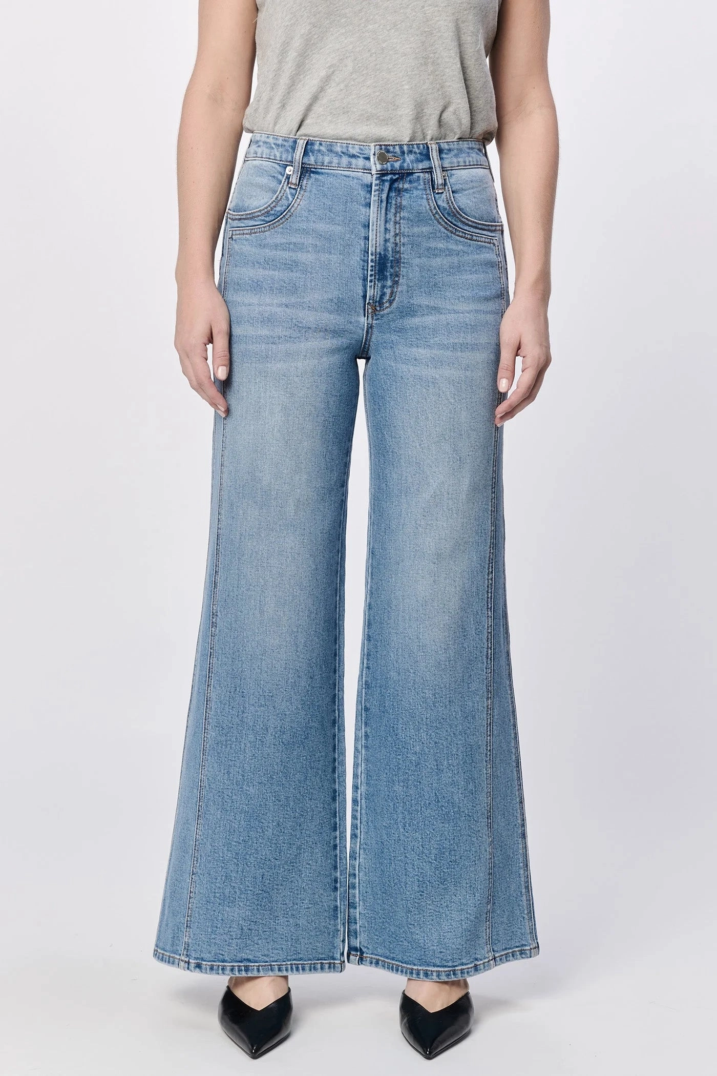 Fiona High Rise Wide Leg Jeans - Creekside FlexibleKnees