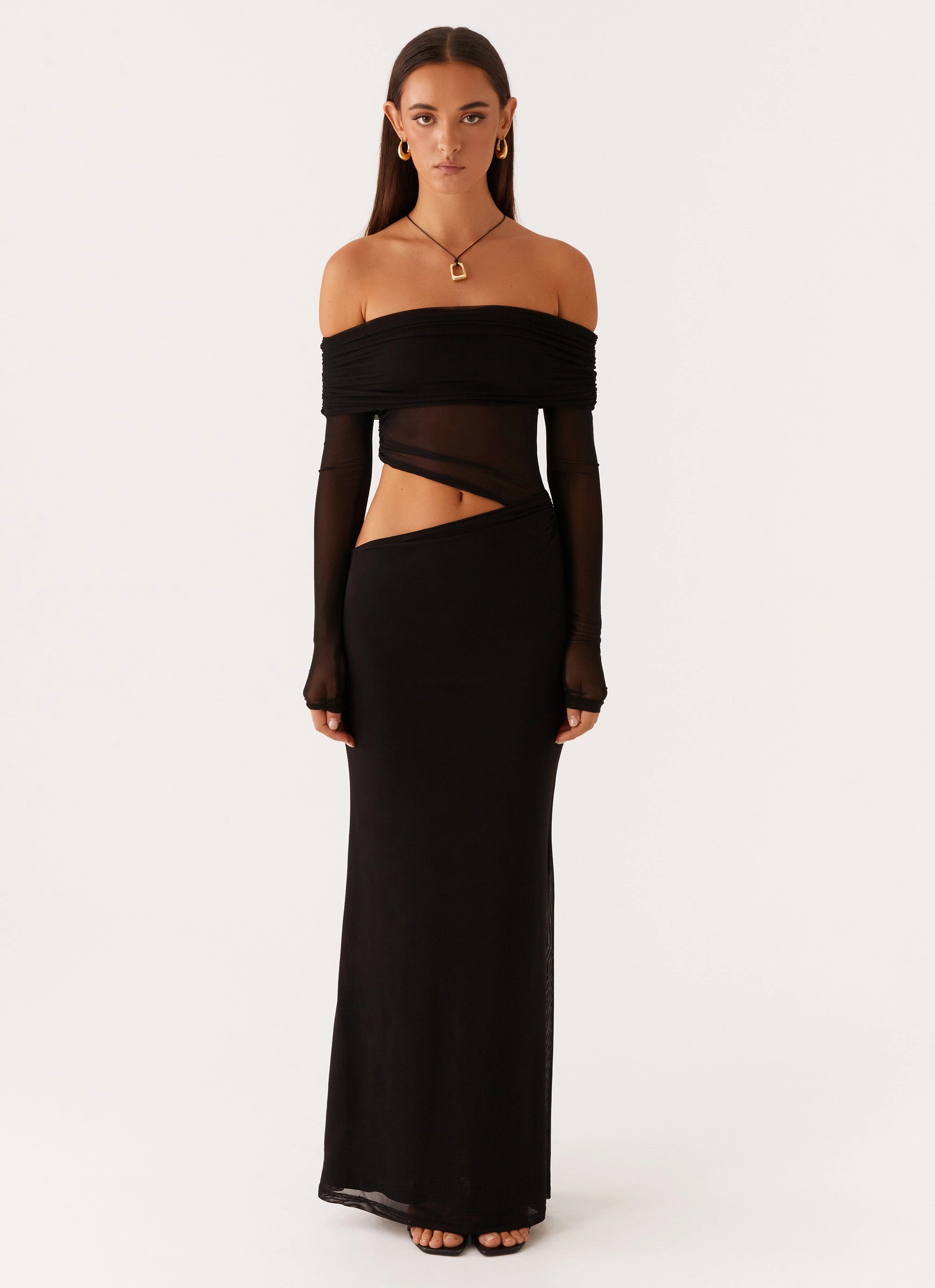 Emery Maxi Dress - Black Pure Color