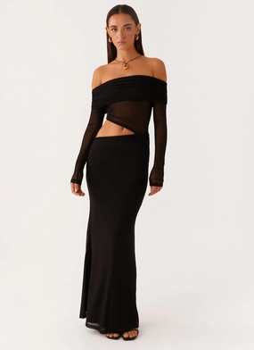 Emery Maxi Dress - Black Comfy and Elegant