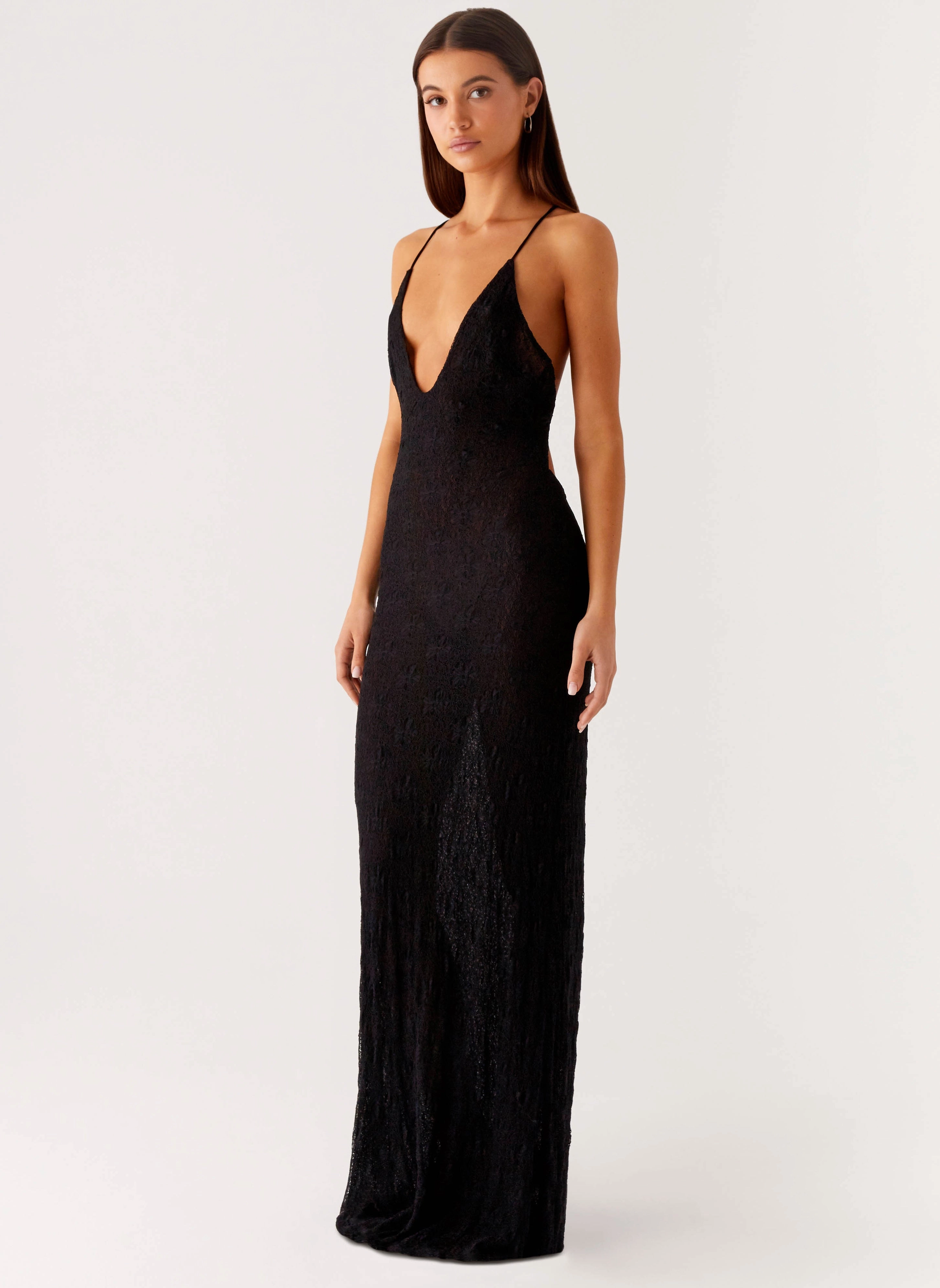 Kylia Maxi Dress - Black Farm Scene