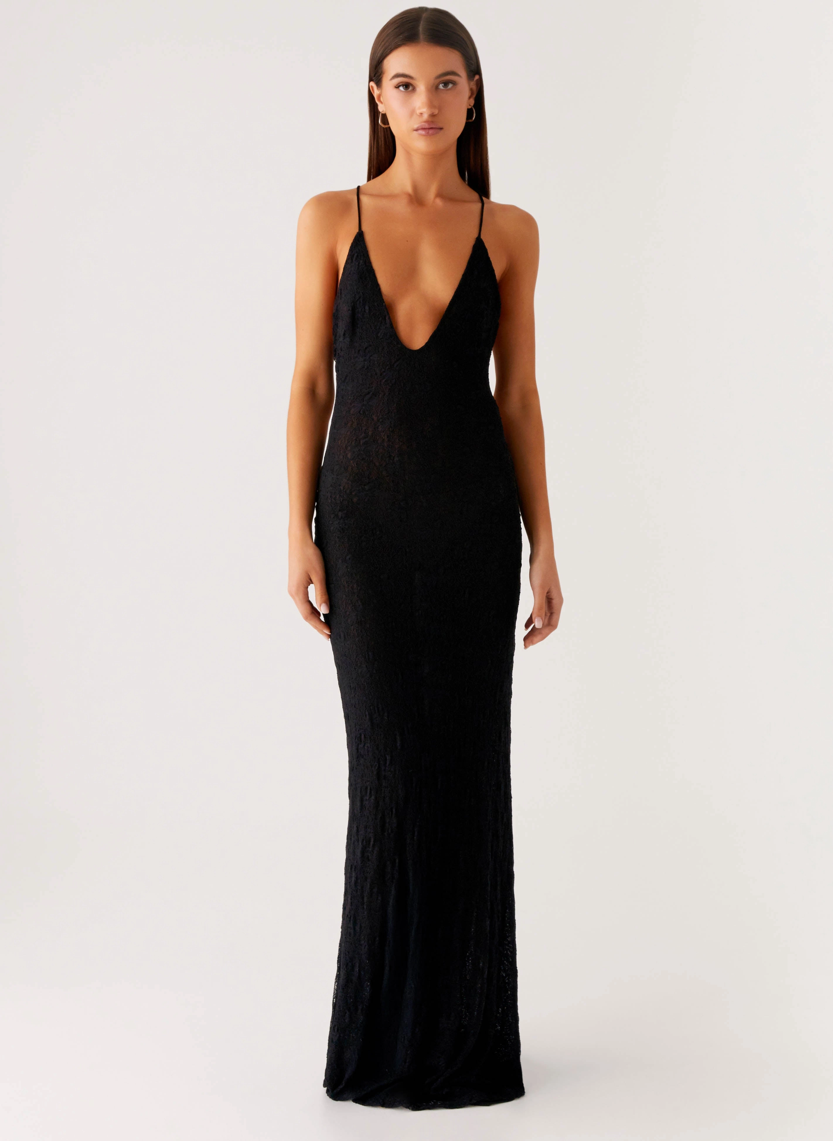 Kylia Maxi Dress - Black Social Charm Elegant evening wear