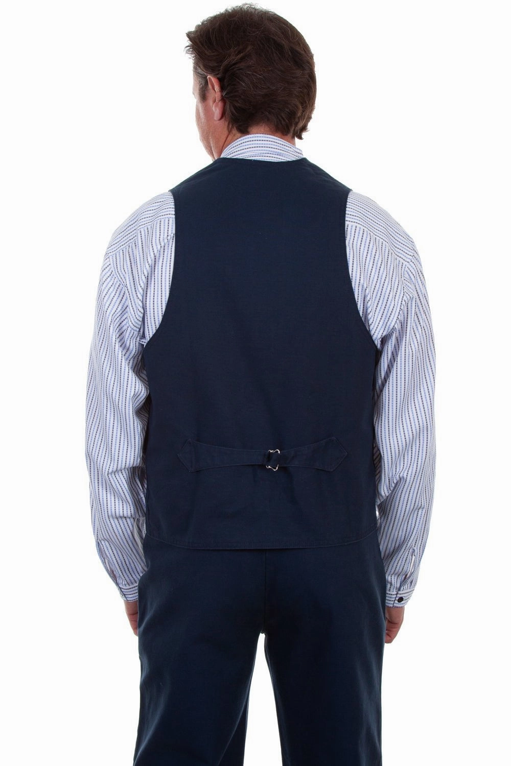 Scully Mens Navy 100% Cotton Durable Canvas Vest UV Protective Coating