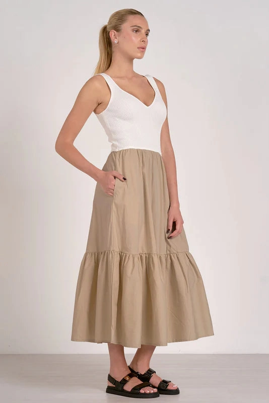 Balanced Tone Basic Warm Rhode Maxi Dress - Sand