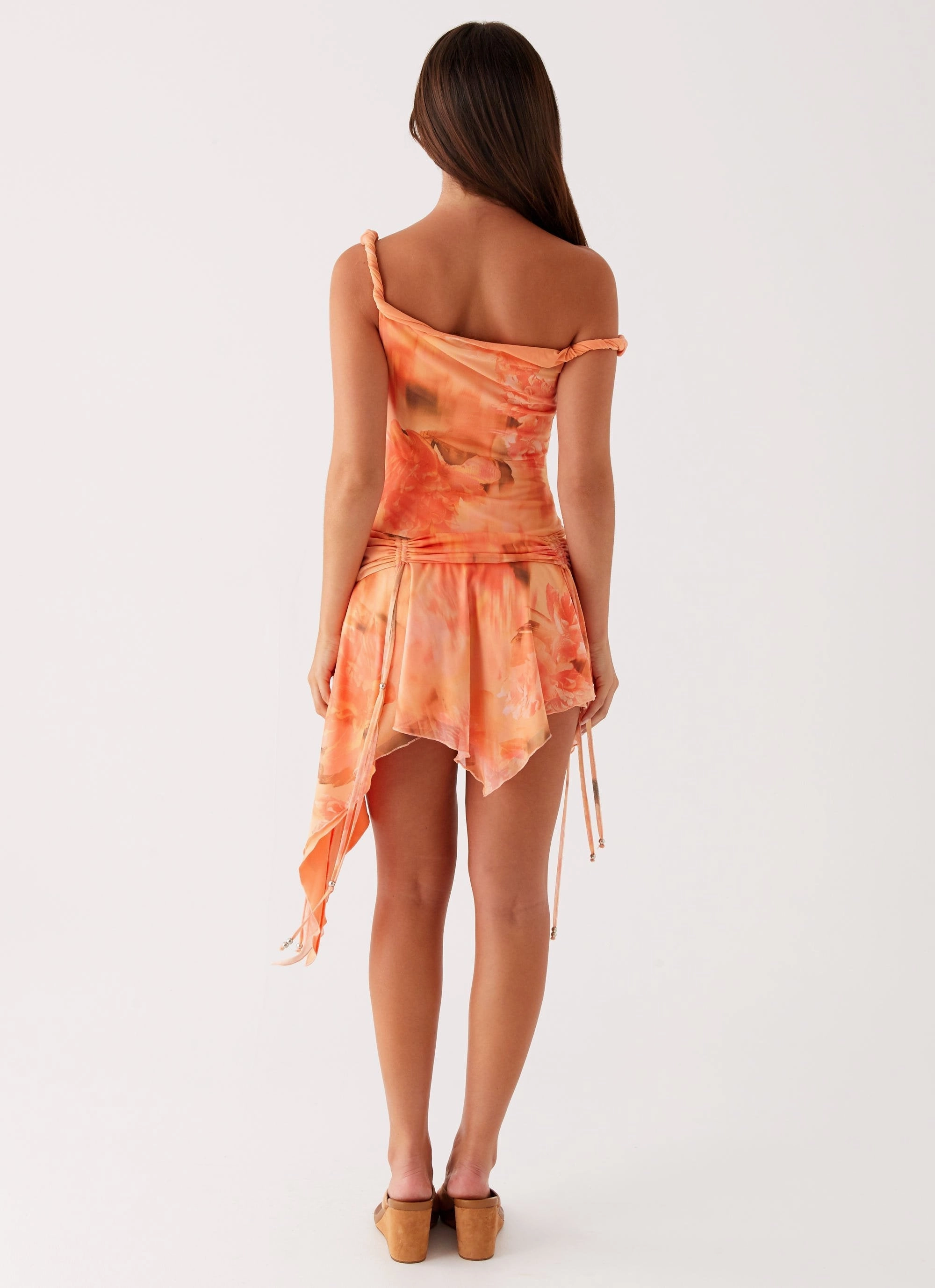 Relax Form Catch Up Mini Dress - Sunset Floral